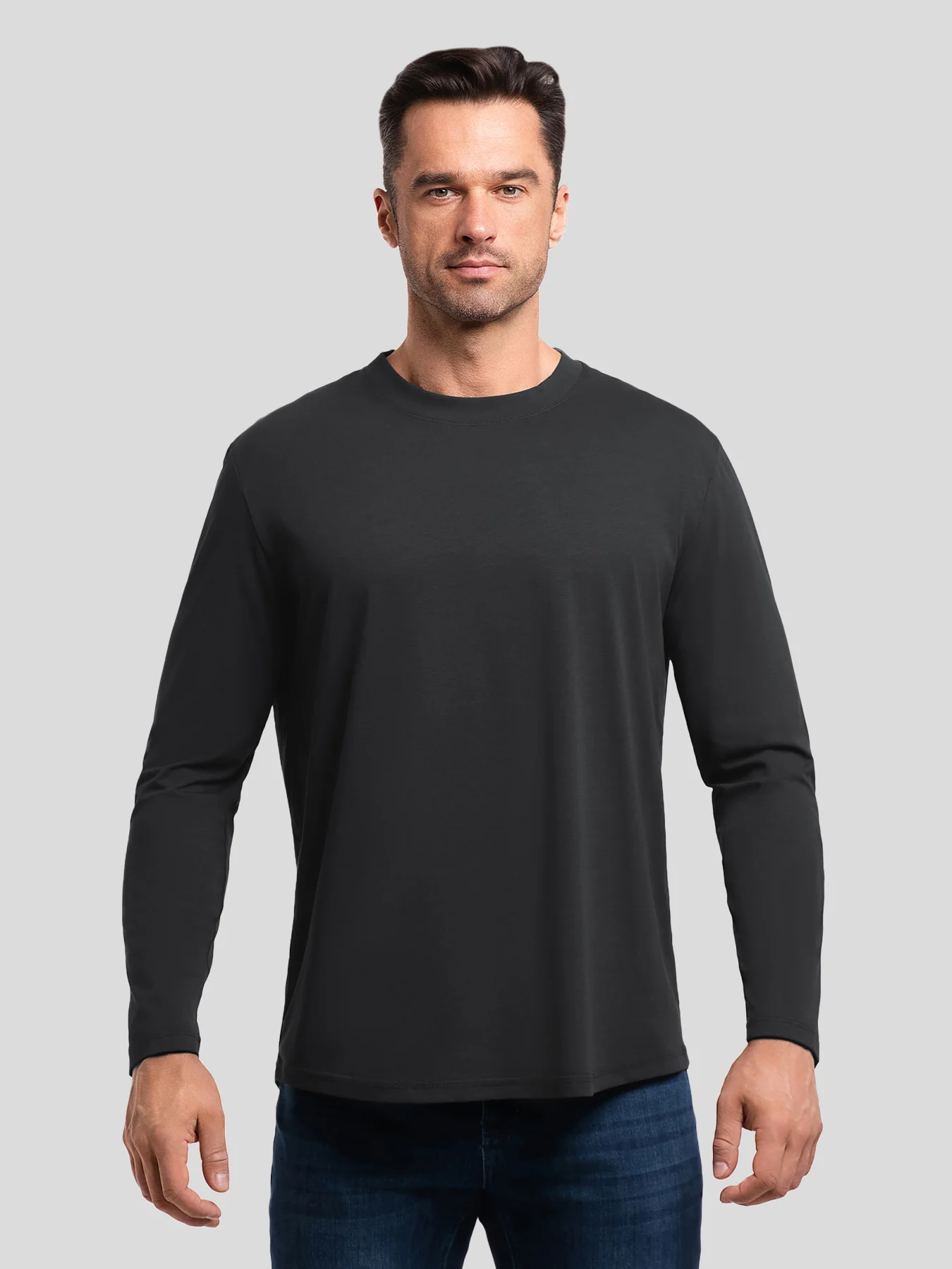 StaySmooth Long Sleeve Curve Hem Tee:Classic Fit - Image 135