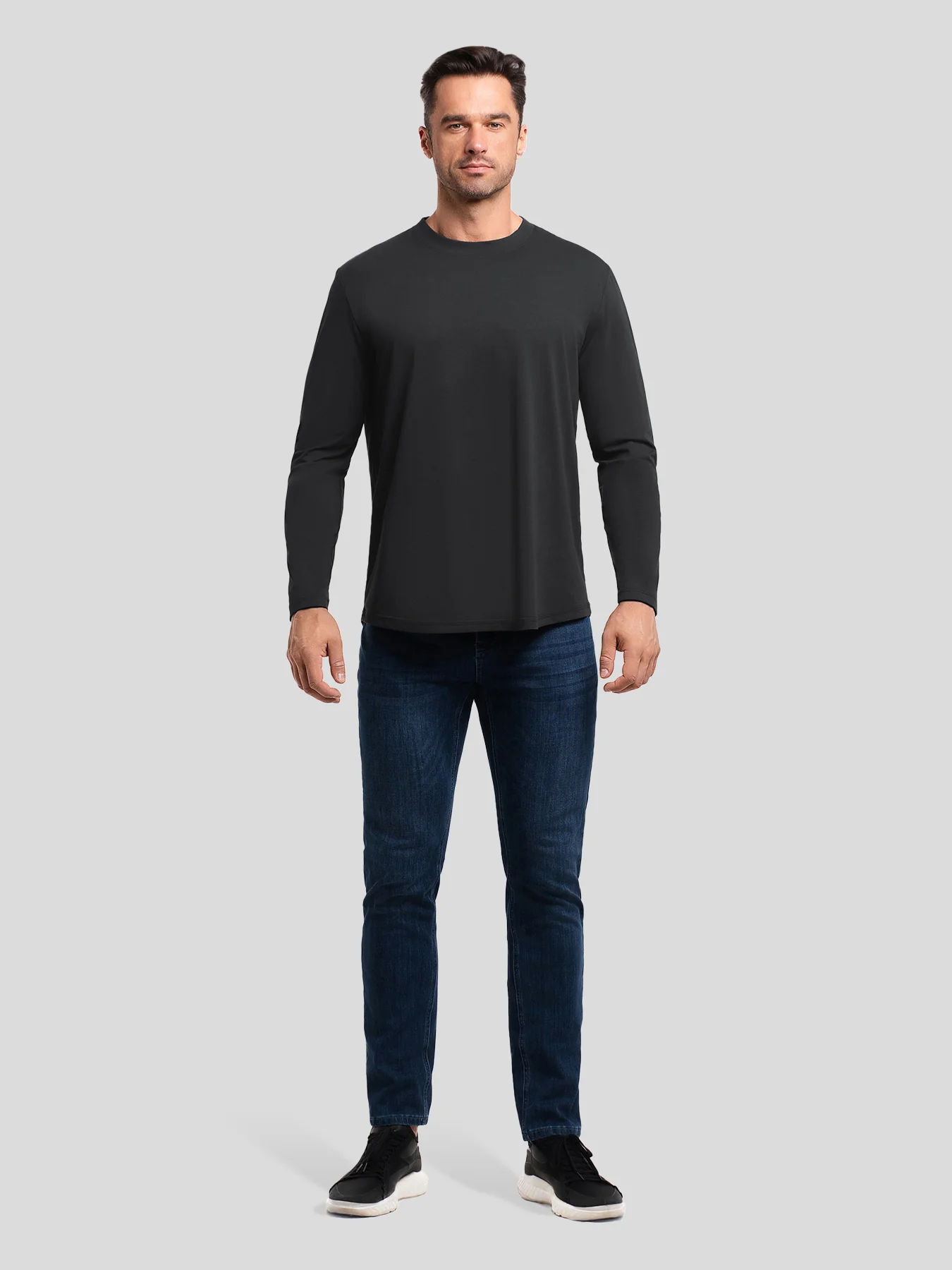 StaySmooth Long Sleeve Curve Hem Tee:Classic Fit - Image 137