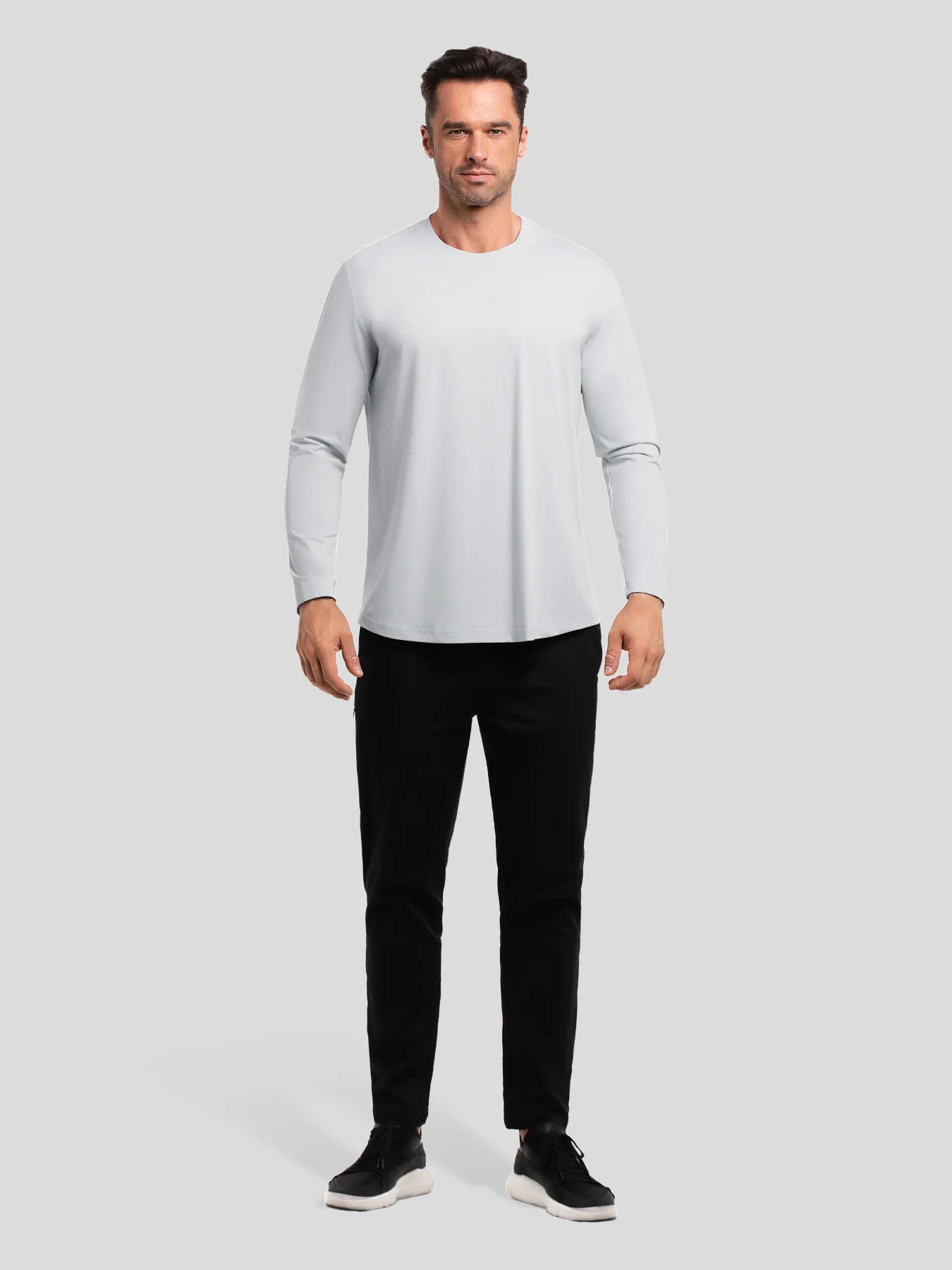 StaySmooth Long Sleeve Curve Hem Tee:Classic Fit - Image 96