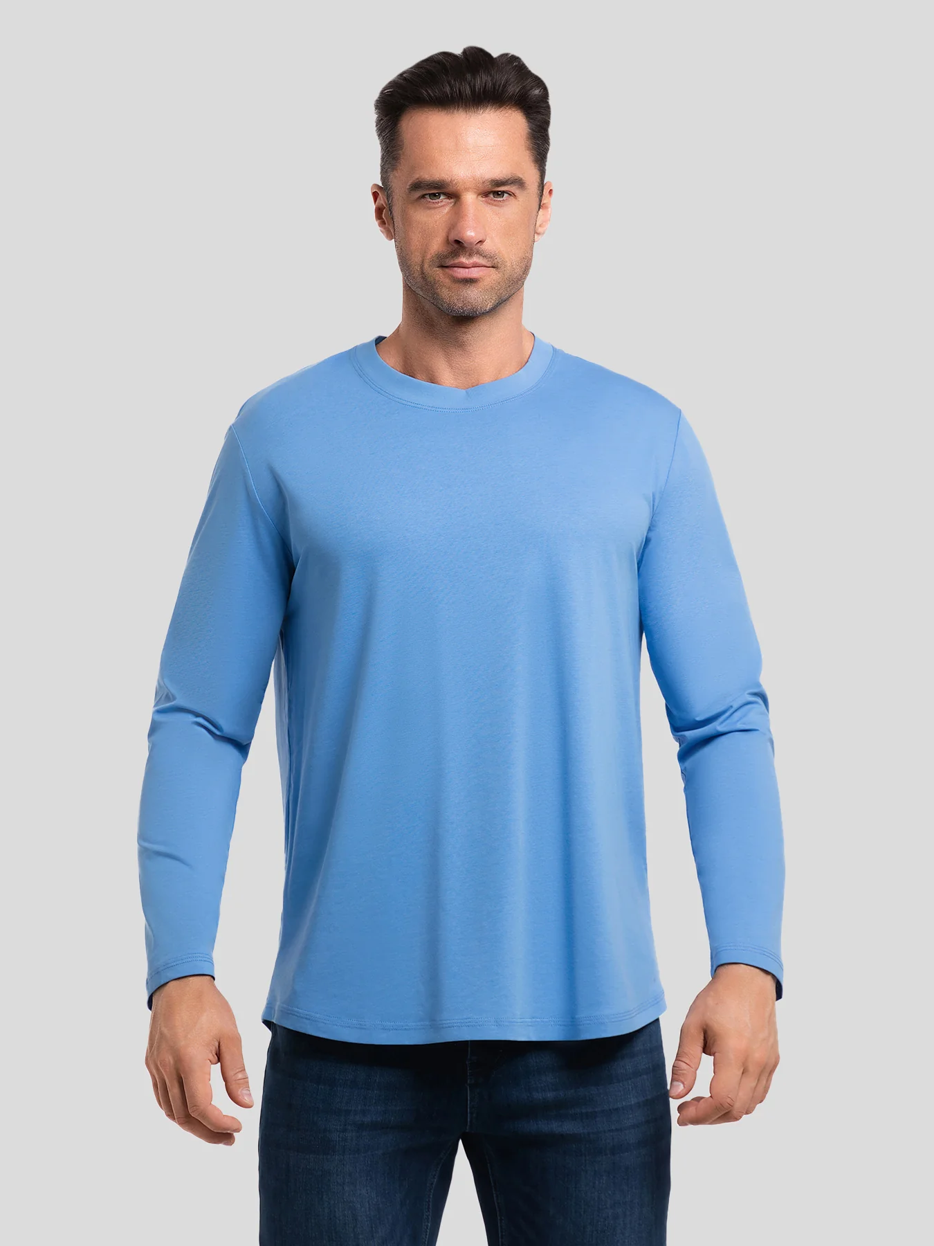 StaySmooth Long Sleeve Curve Hem Tee:Classic Fit - Image 142