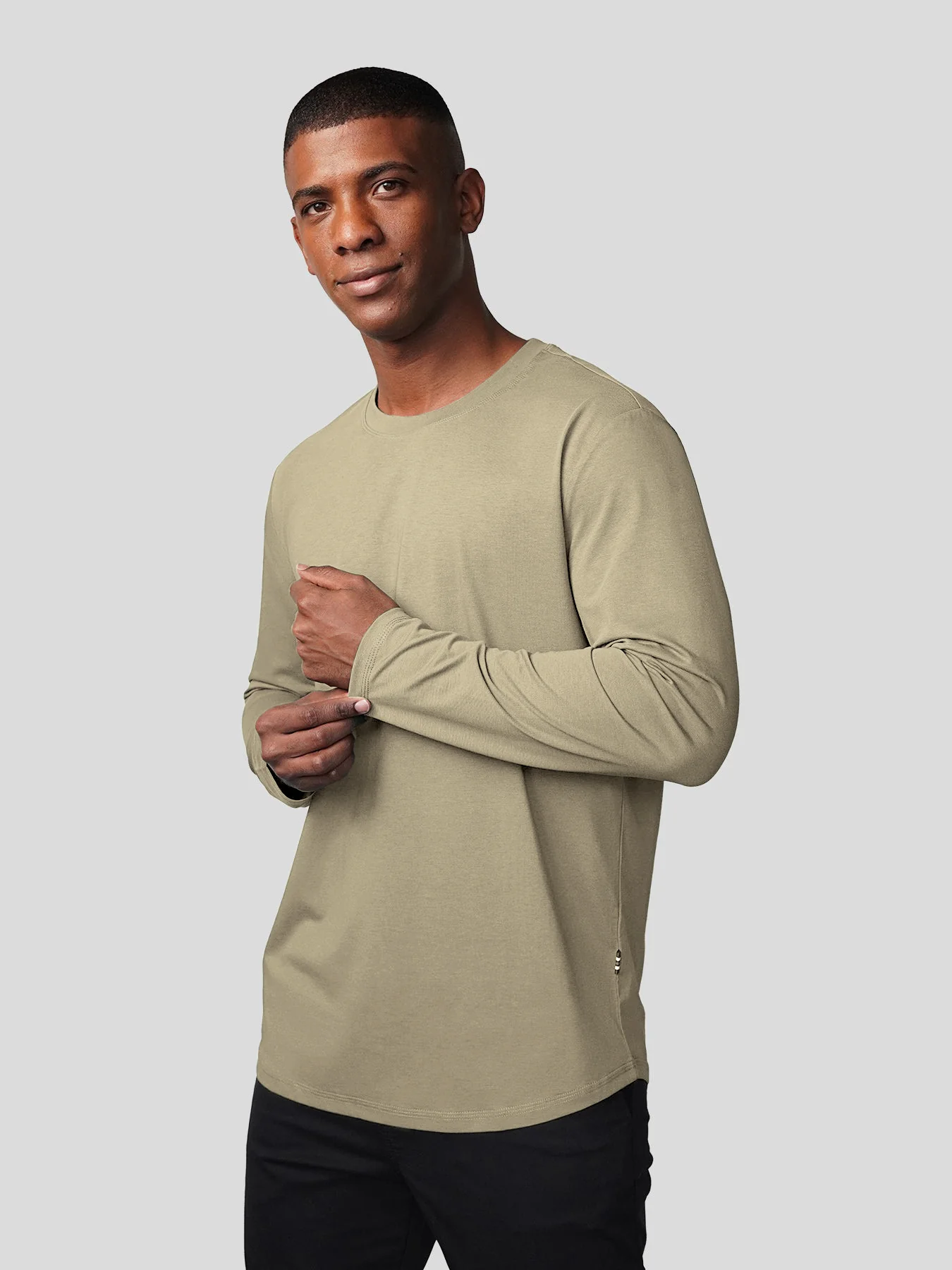 StaySmooth Long Sleeve Curve Hem Tee:Classic Fit - Image 78