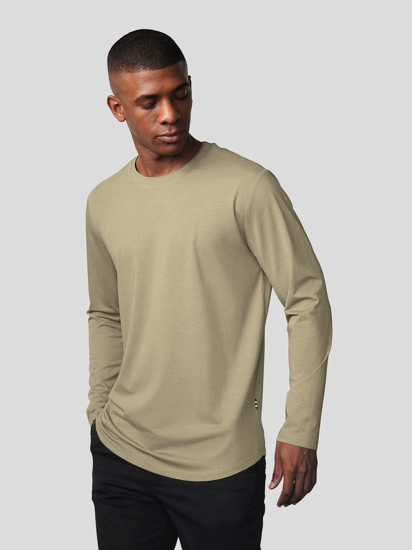 StaySmooth Long Sleeve Curve Hem Tee:Classic Fit - Image 80