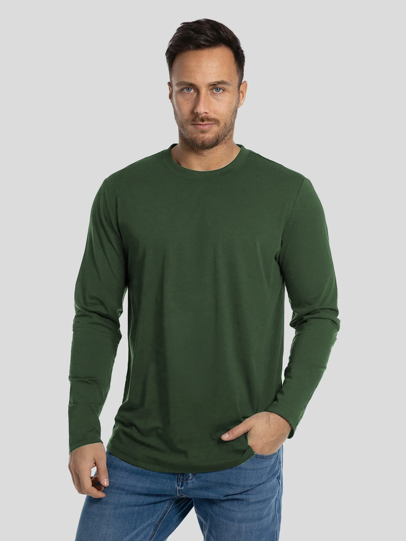 StaySmooth Long Sleeve Curve Hem Tee:Classic Fit - Image 53