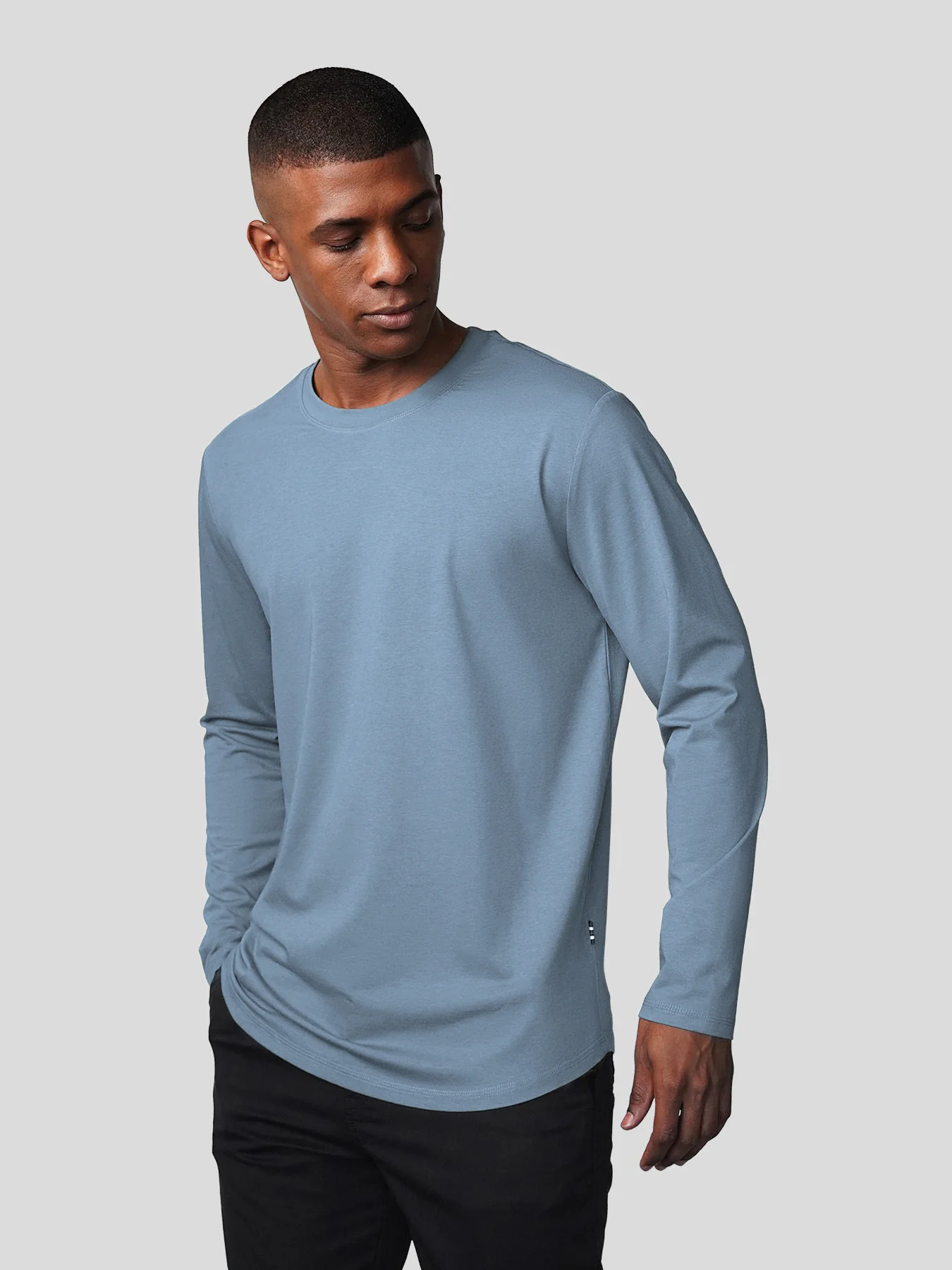 StaySmooth Long Sleeve Curve Hem Tee:Classic Fit - Image 63