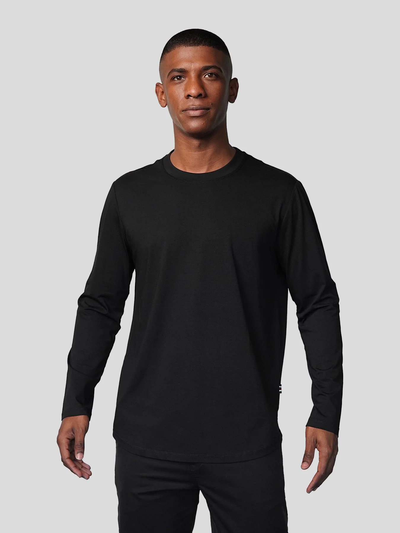 StaySmooth Long Sleeve Curve Hem Tee:Classic Fit - Image 8