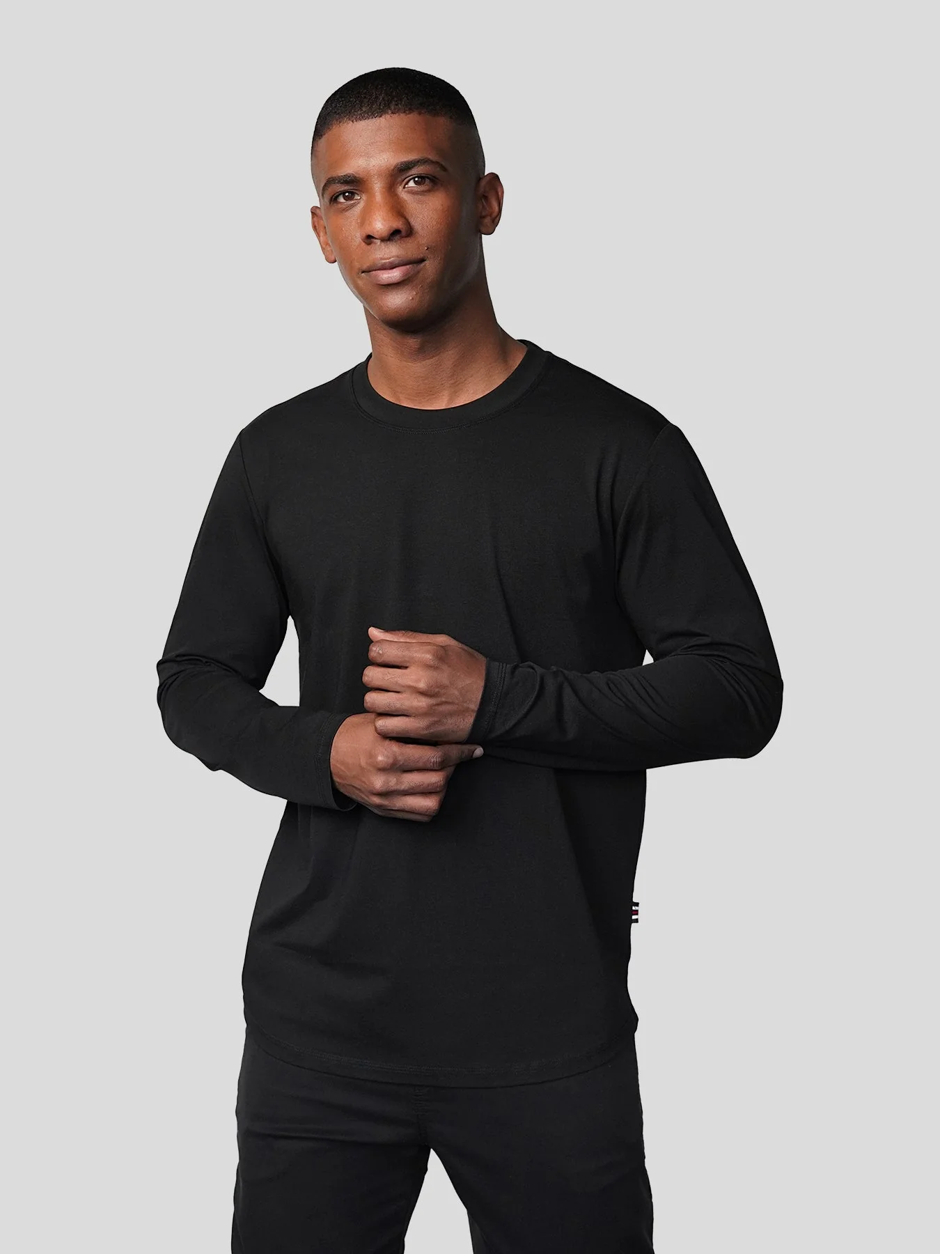 StaySmooth Long Sleeve Curve Hem Tee:Classic Fit - Image 9