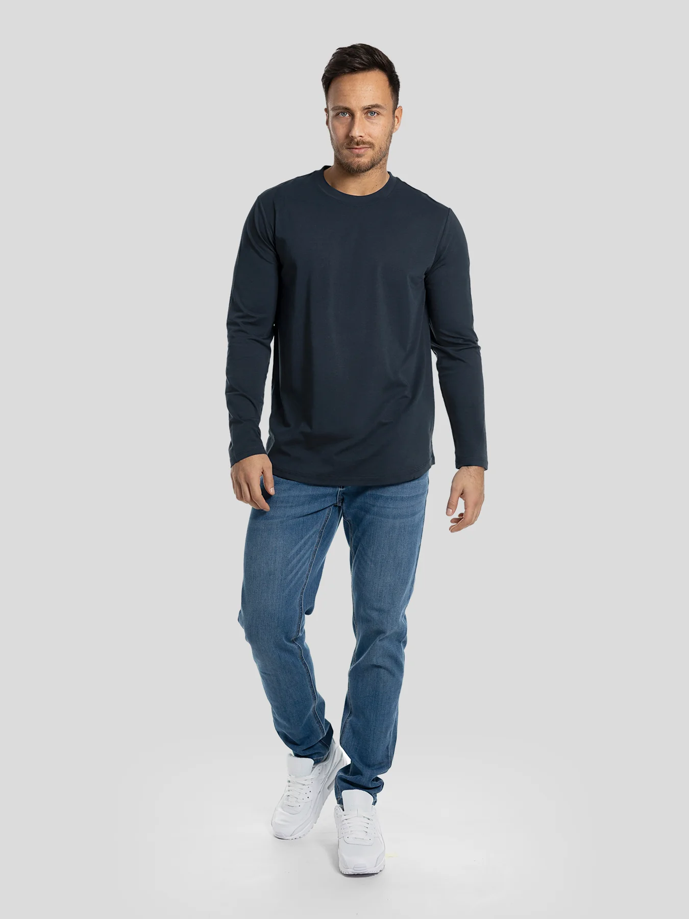 StaySmooth Long Sleeve Curve Hem Tee:Classic Fit - Image 34