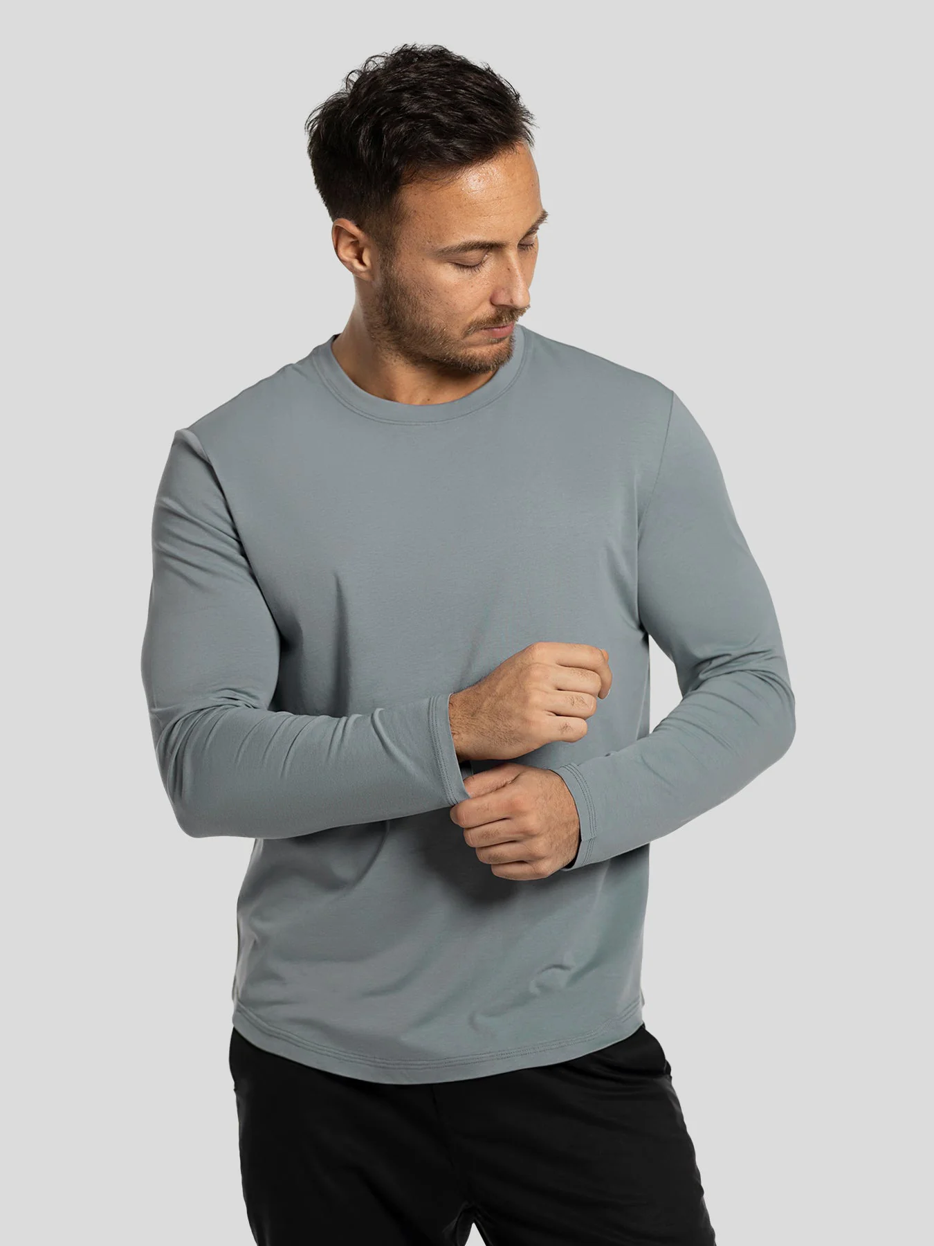 StaySmooth Long Sleeve Curve Hem Tee: Slim Fit - Image 34