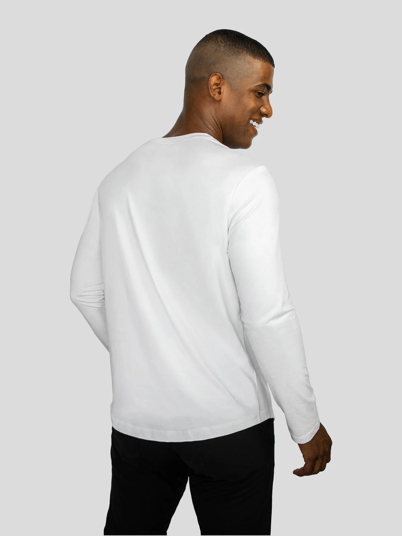 StaySmooth Long Sleeve Curve Hem Tee: Slim Fit - Image 4