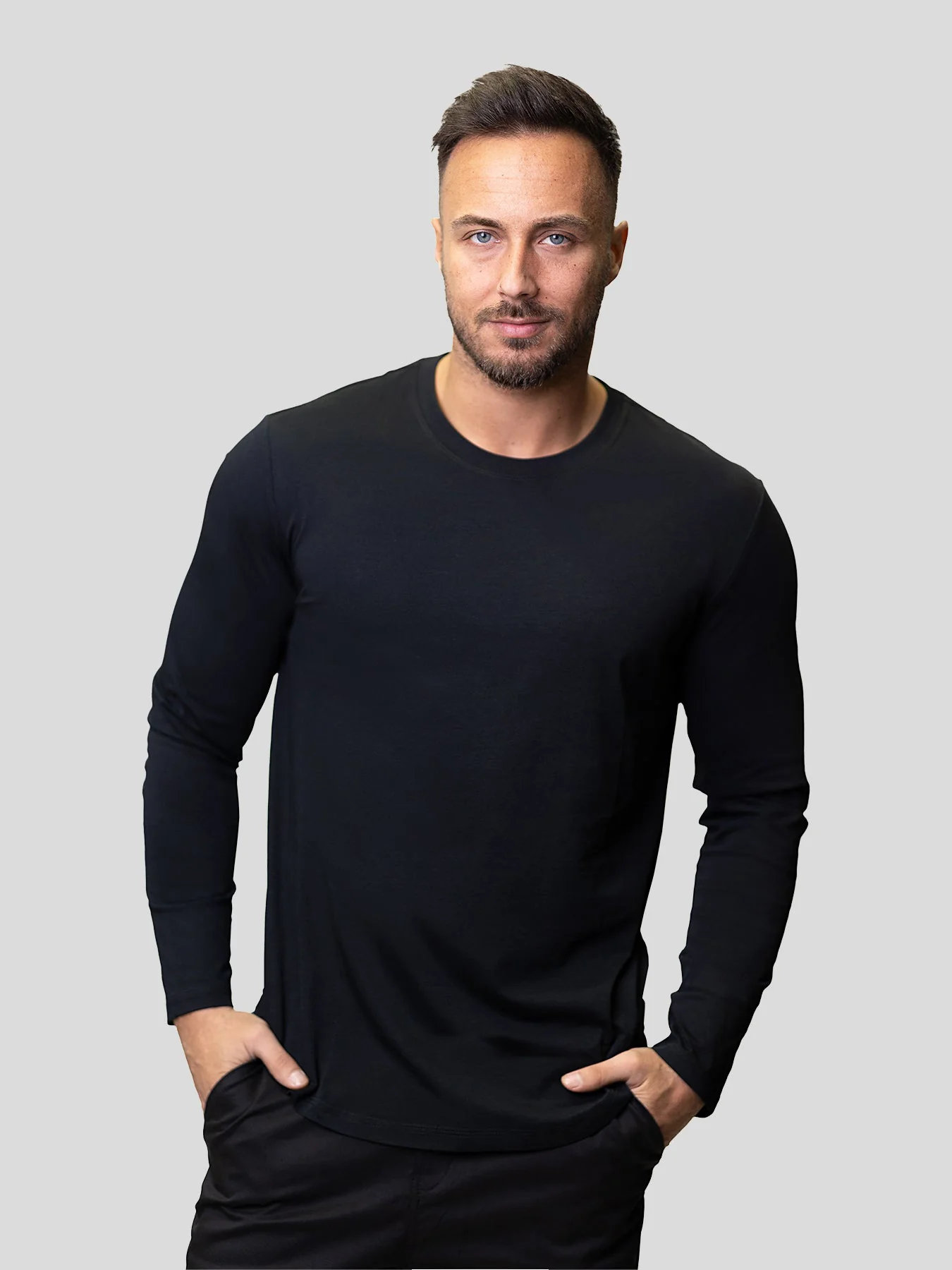 StaySmooth Long Sleeve Curve Hem Tee: Slim Fit - Image 9