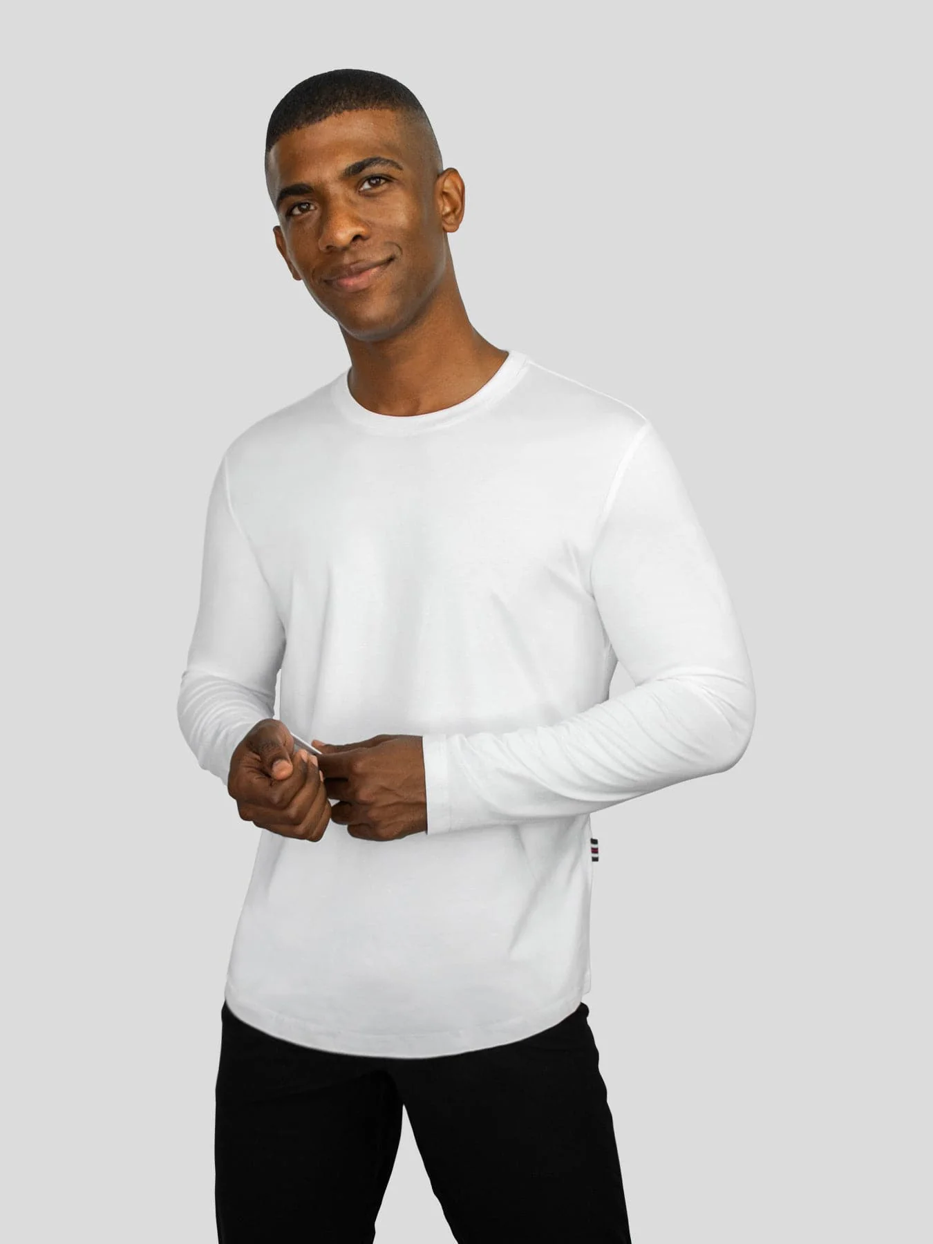 StaySmooth Long Sleeve Curve Hem Tee: Slim Fit - Image 10