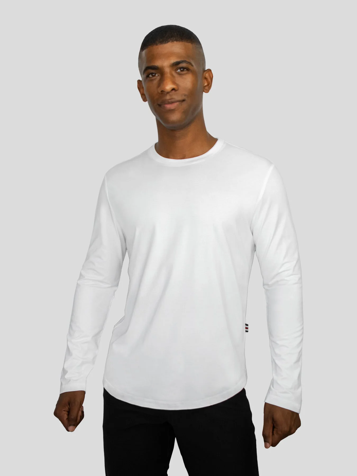 StaySmooth Long Sleeve Curve Hem Tee: Slim Fit - Image 11