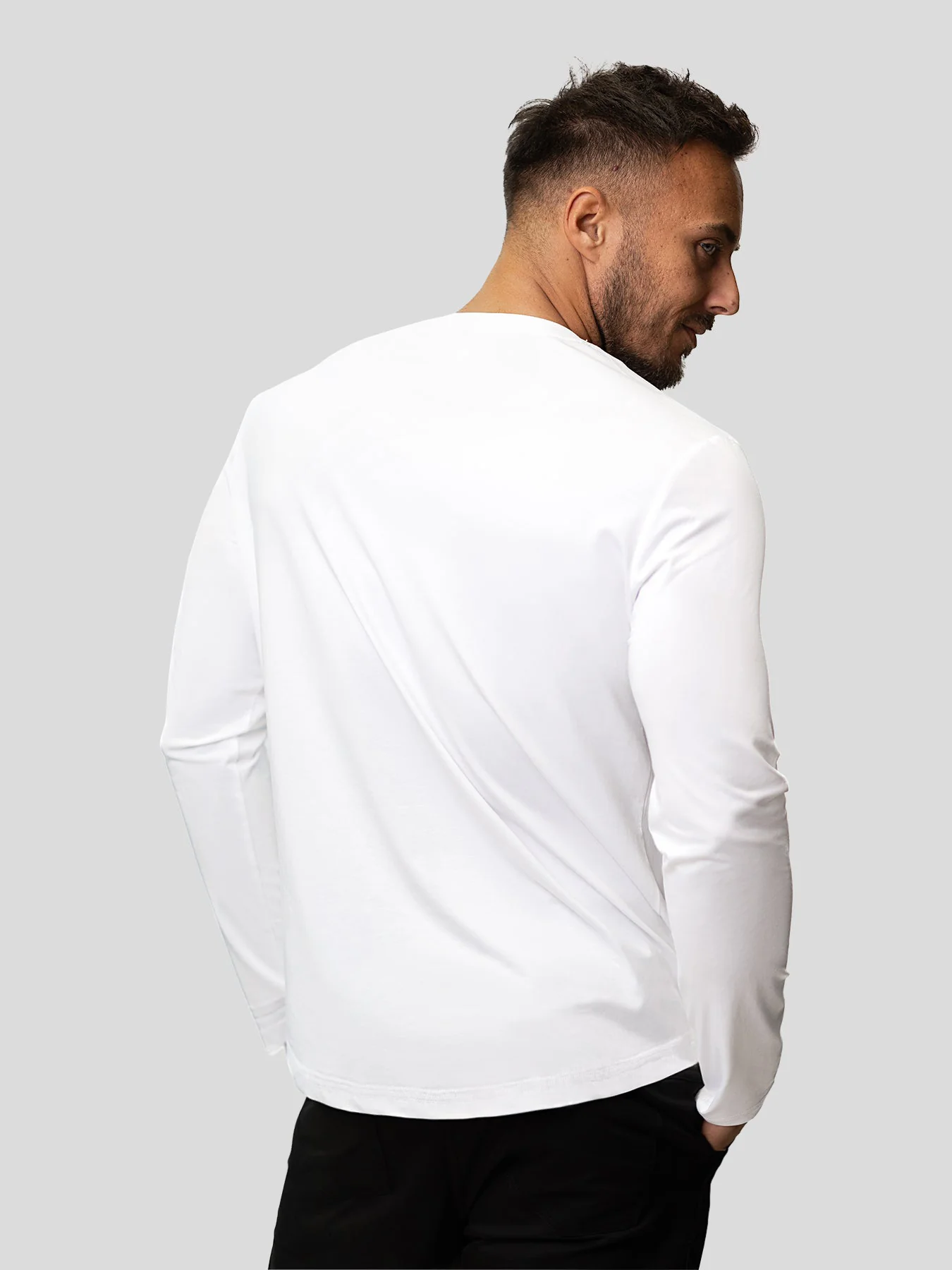 StaySmooth Long Sleeve Curve Hem Tee: Slim Fit - Image 15
