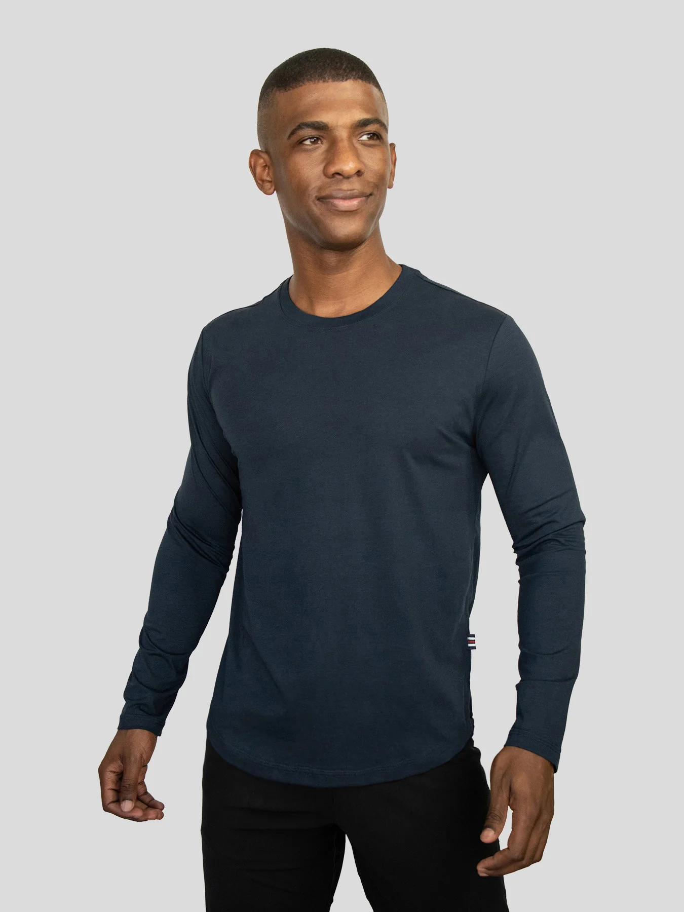 StaySmooth Long Sleeve Curve Hem Tee: Slim Fit - Image 20