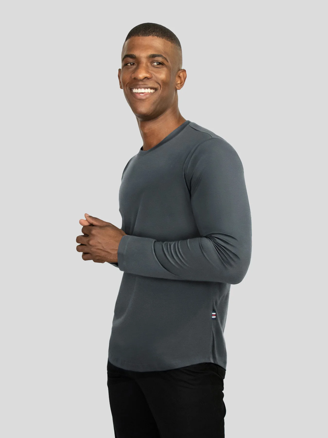 StaySmooth Long Sleeve Curve Hem Tee: Slim Fit - Image 29