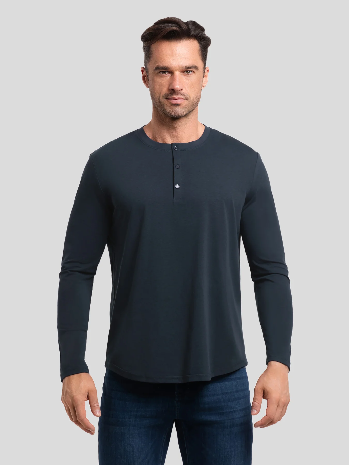 StaySmooth Long Sleeve Henley Drop-Cut Tee - Image 15