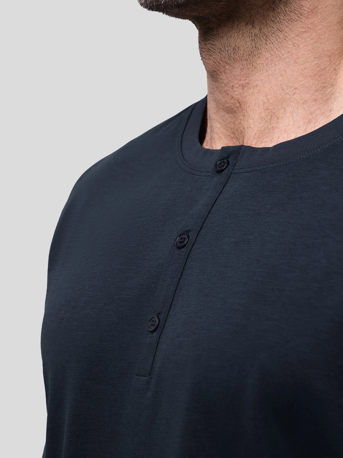 StaySmooth Long Sleeve Henley Drop-Cut Tee - Image 17