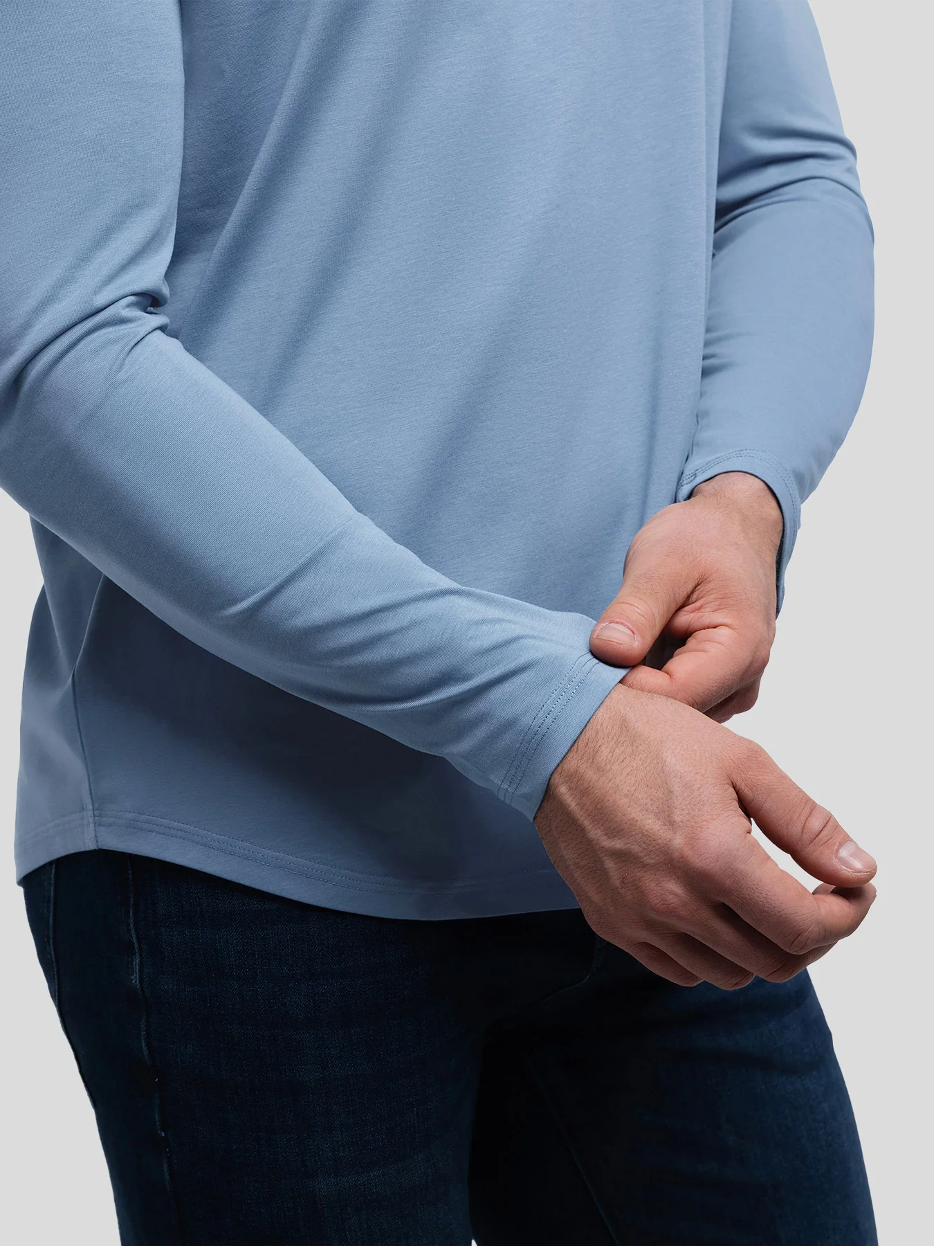 StaySmooth Long Sleeve Henley Drop-Cut Tee - Image 25