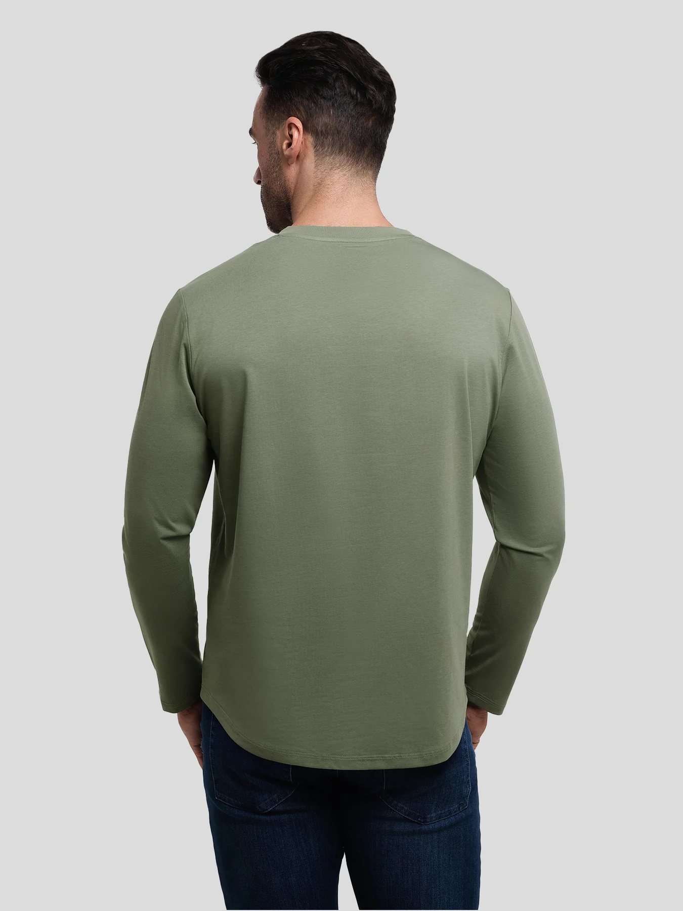 StaySmooth Long Sleeve Henley Drop-Cut Tee - Image 33