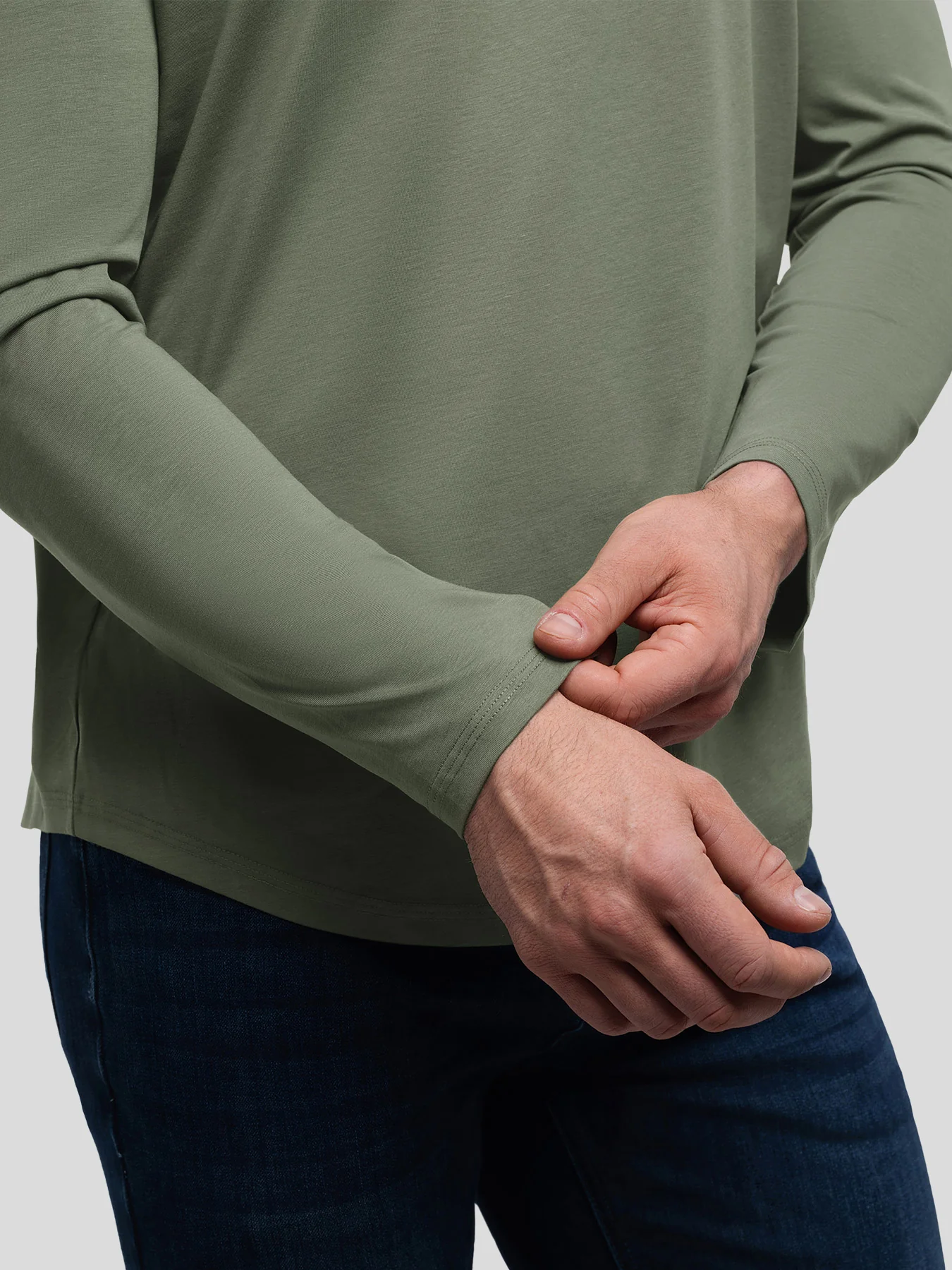 StaySmooth Long Sleeve Henley Drop-Cut Tee - Image 34