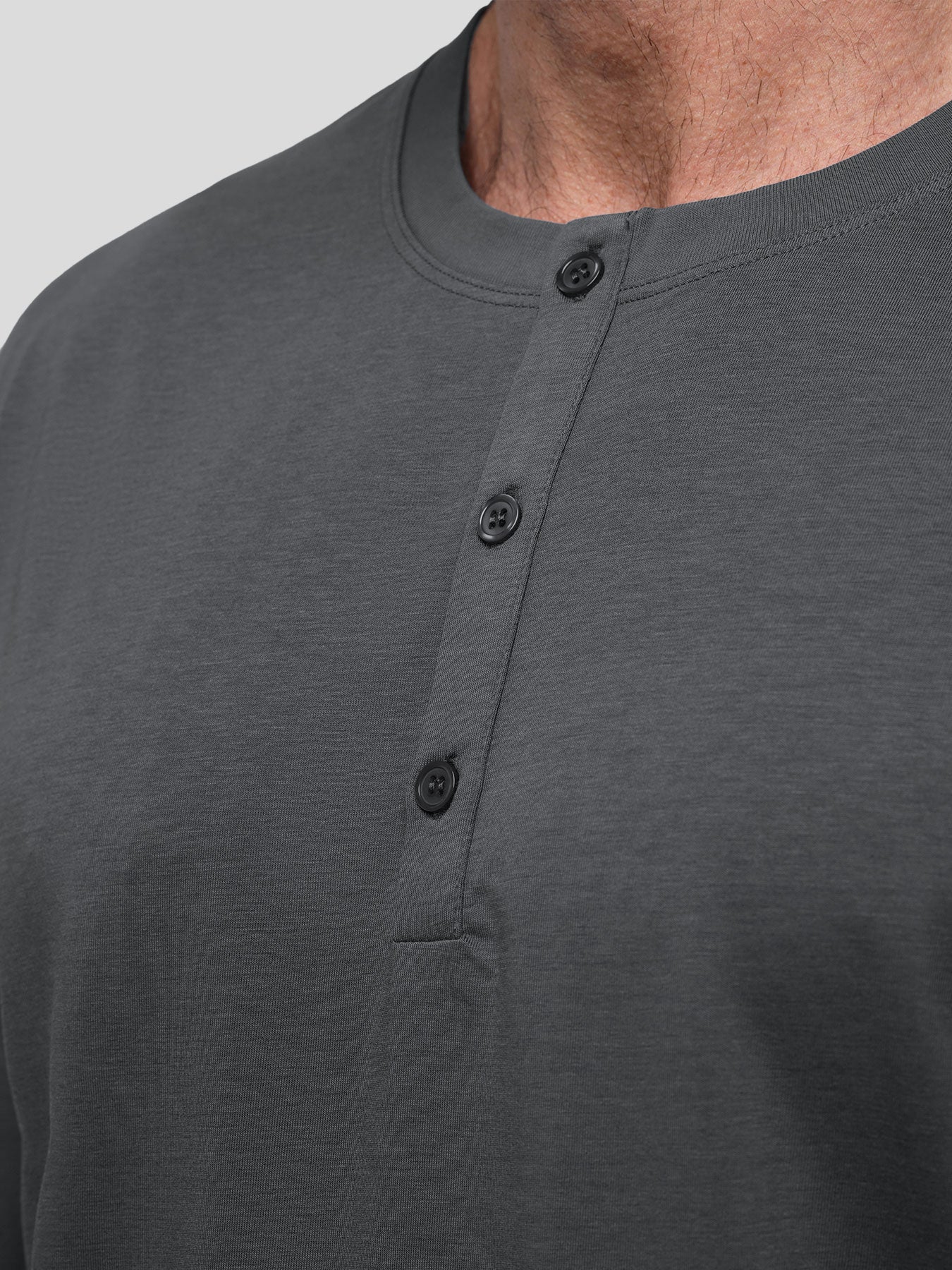 StaySmooth Long Sleeve Henley Drop-Cut Tee - Image 43