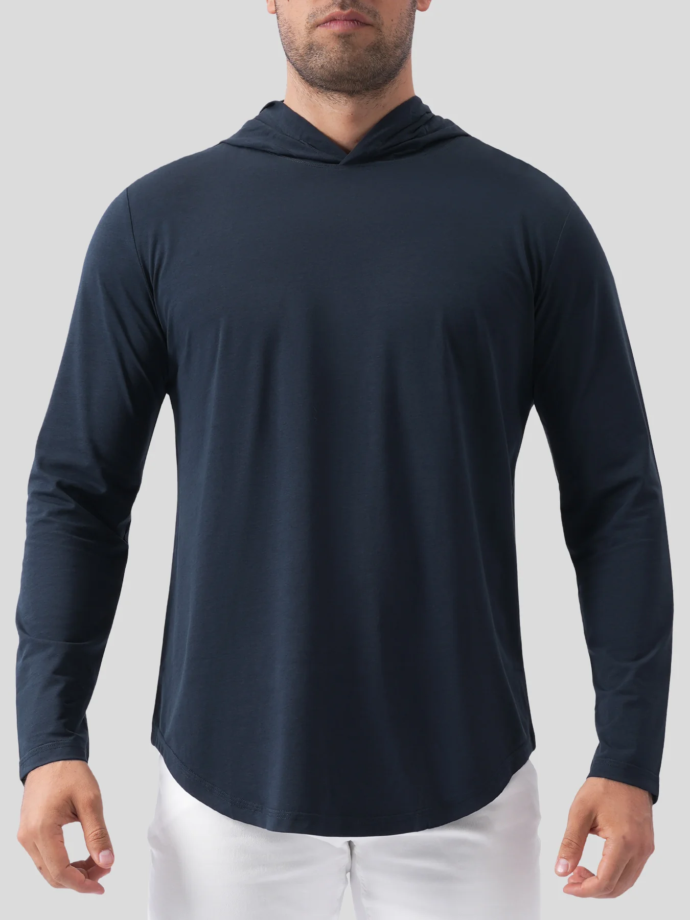 StaySmooth Long Sleeve Hooded Drop-Cut Tee - Image 10