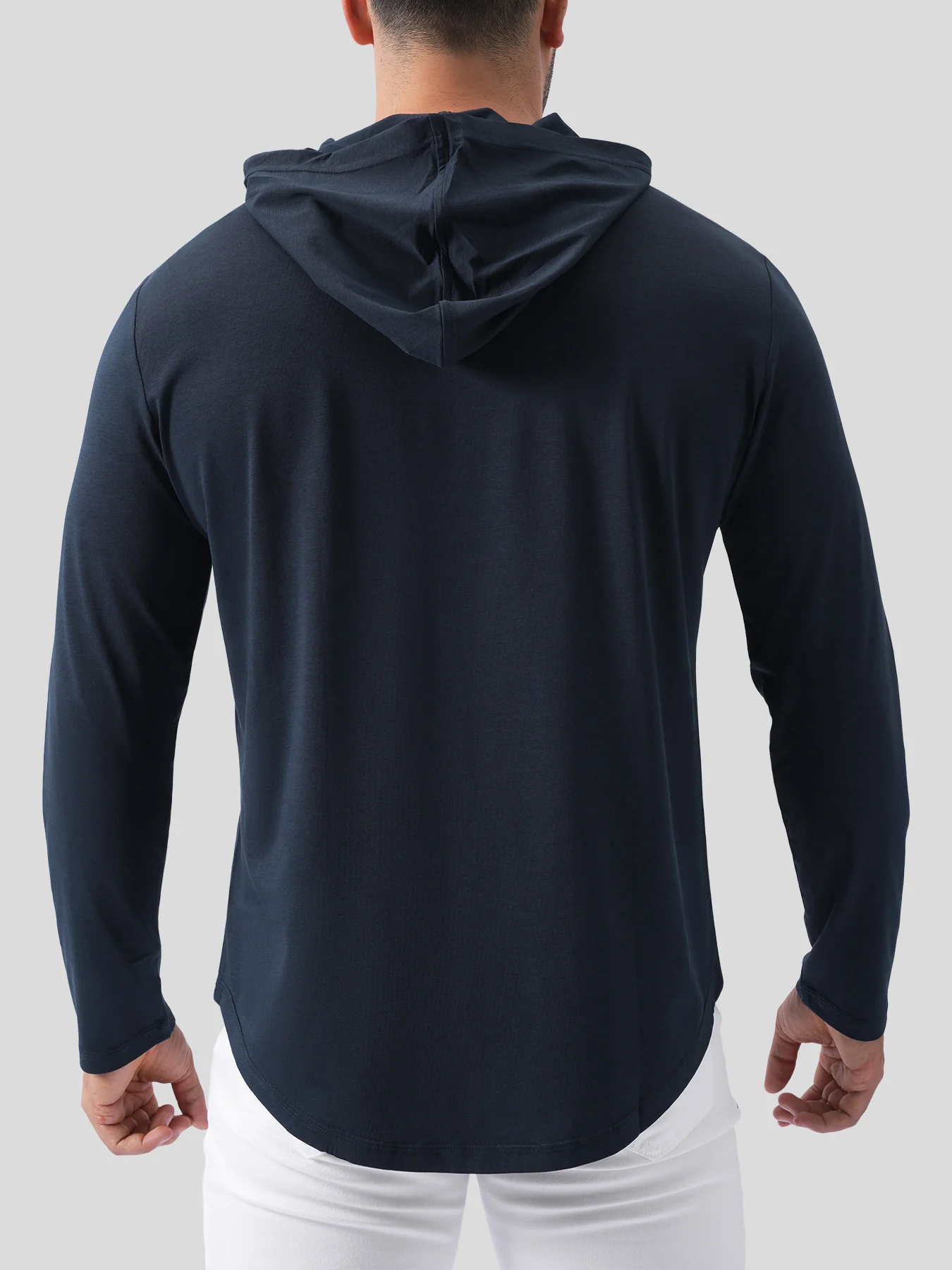 StaySmooth Long Sleeve Hooded Drop-Cut Tee - Image 11