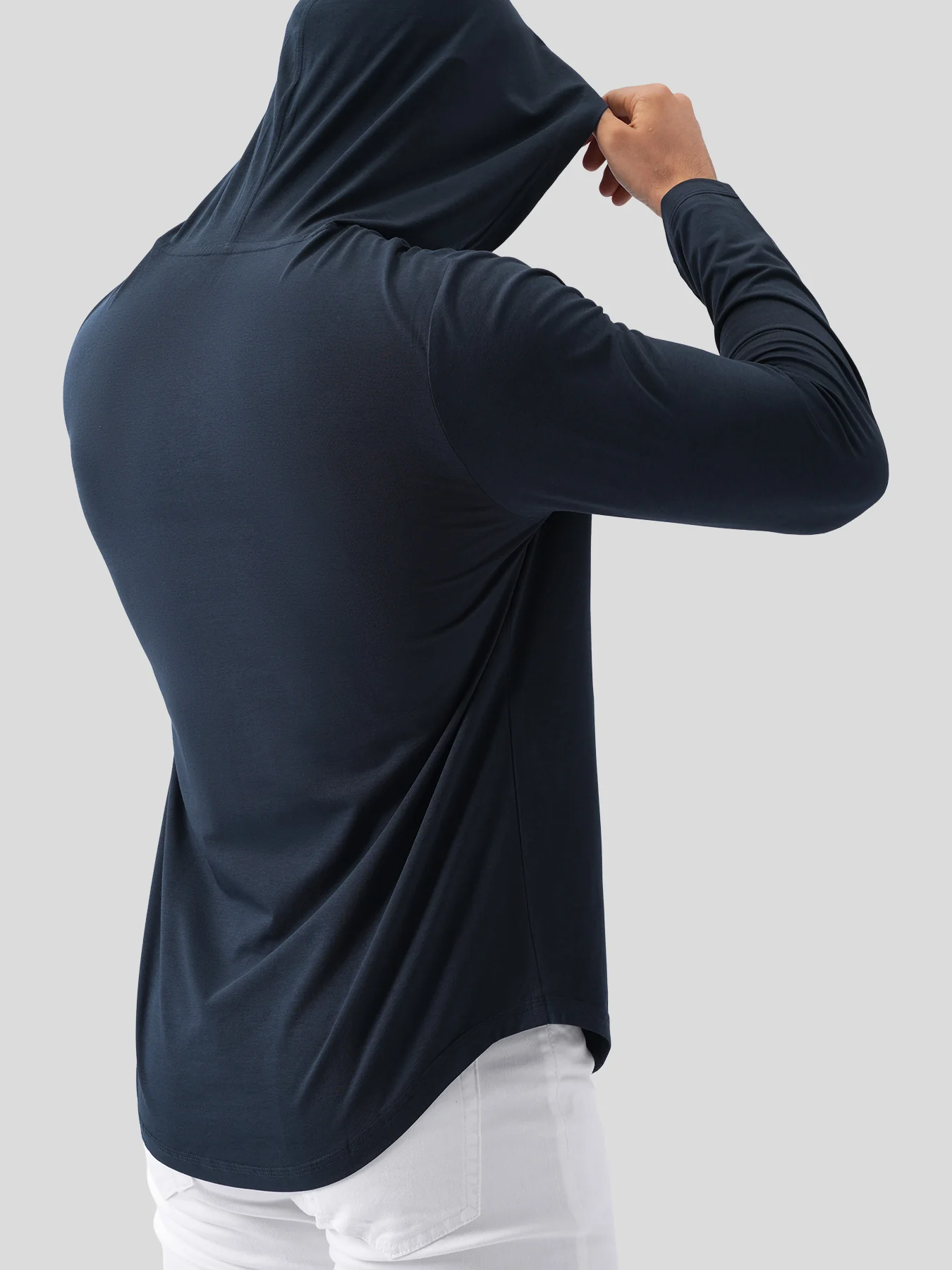 StaySmooth Long Sleeve Hooded Drop-Cut Tee - Image 12