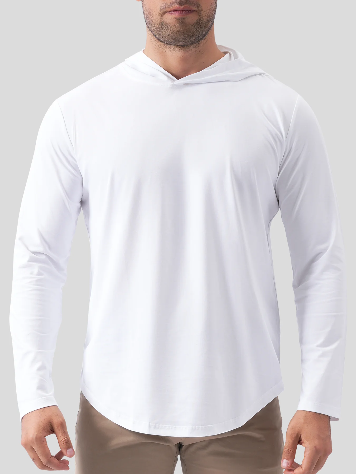 StaySmooth Long Sleeve Hooded Drop-Cut Tee - Image 14