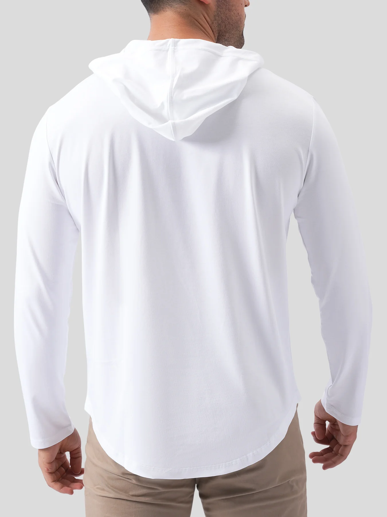 StaySmooth Long Sleeve Hooded Drop-Cut Tee - Image 17