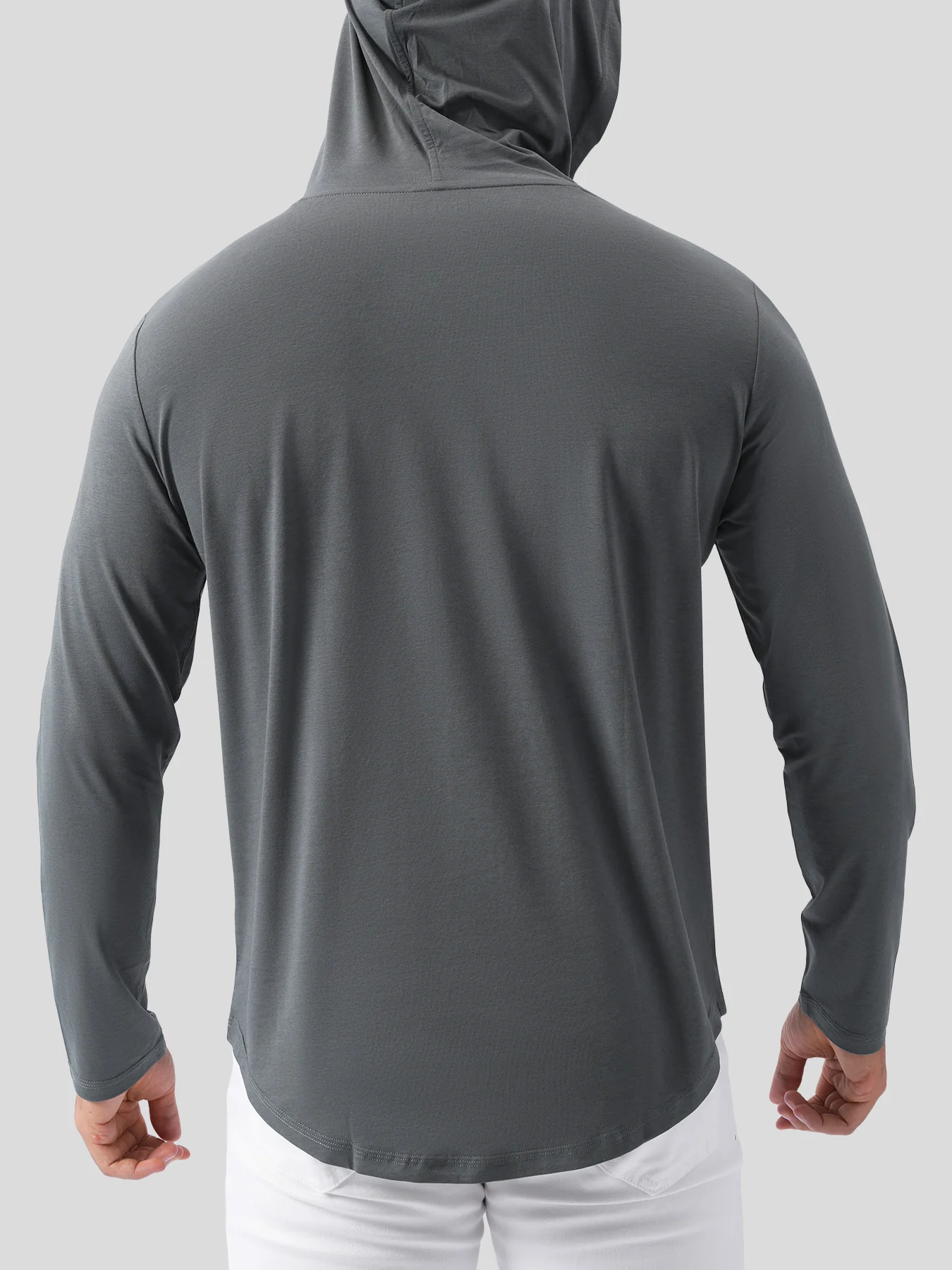StaySmooth Long Sleeve Hooded Drop-Cut Tee - Image 8