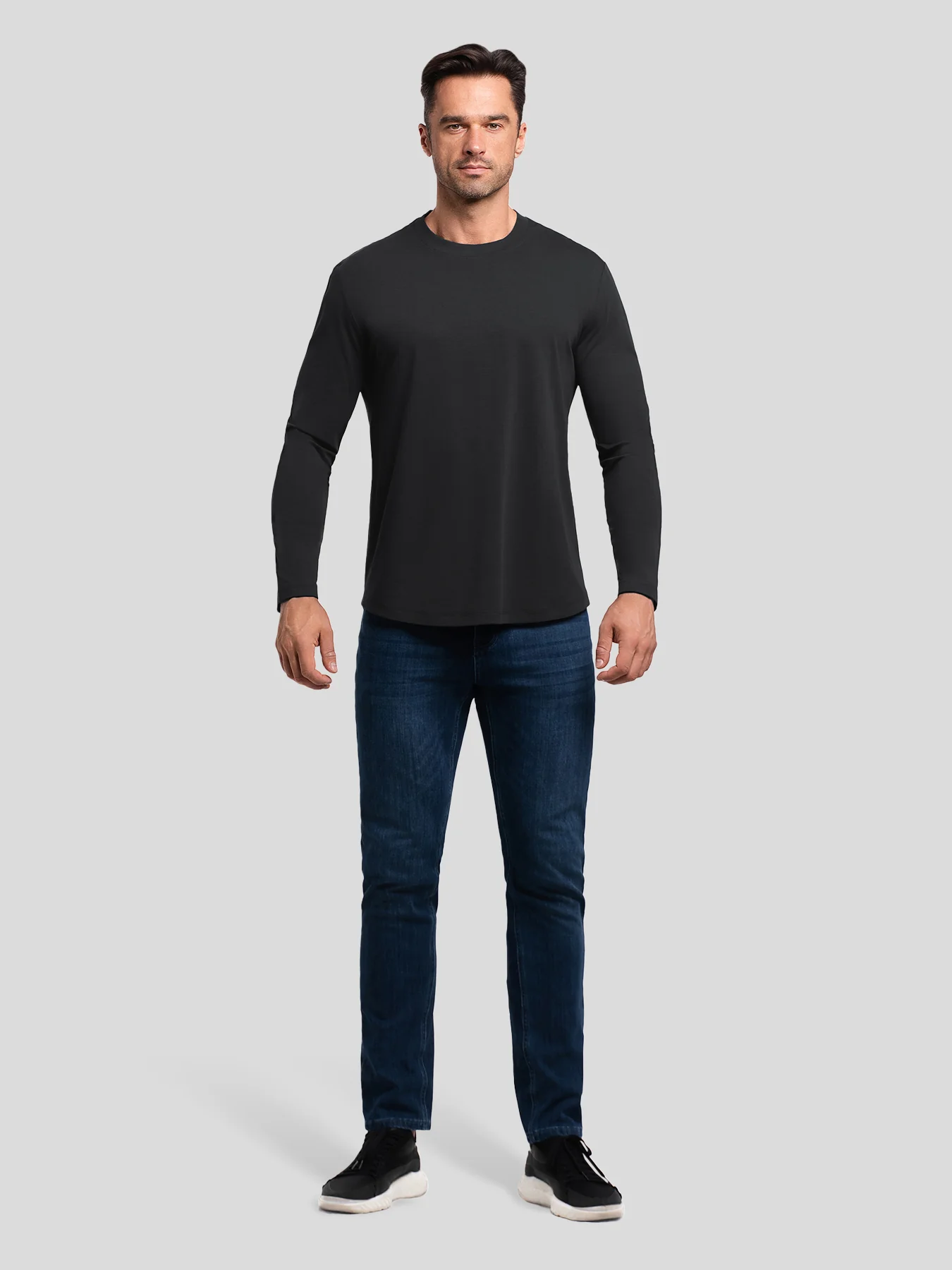 StaySmooth Long Sleeve Curve Hem Tee: Slim Fit - Image 116
