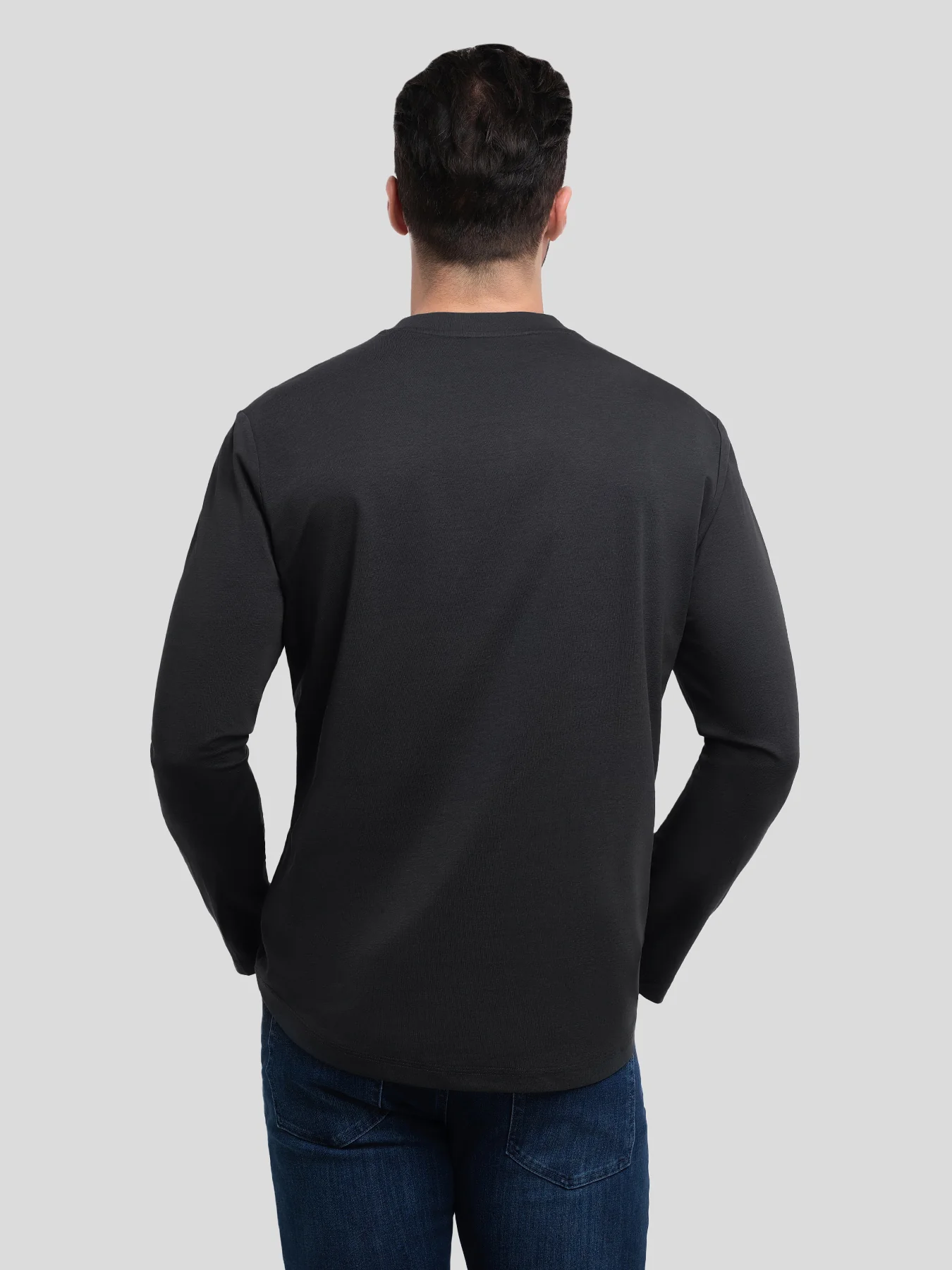 StaySmooth Long Sleeve Curve Hem Tee: Slim Fit - Image 117