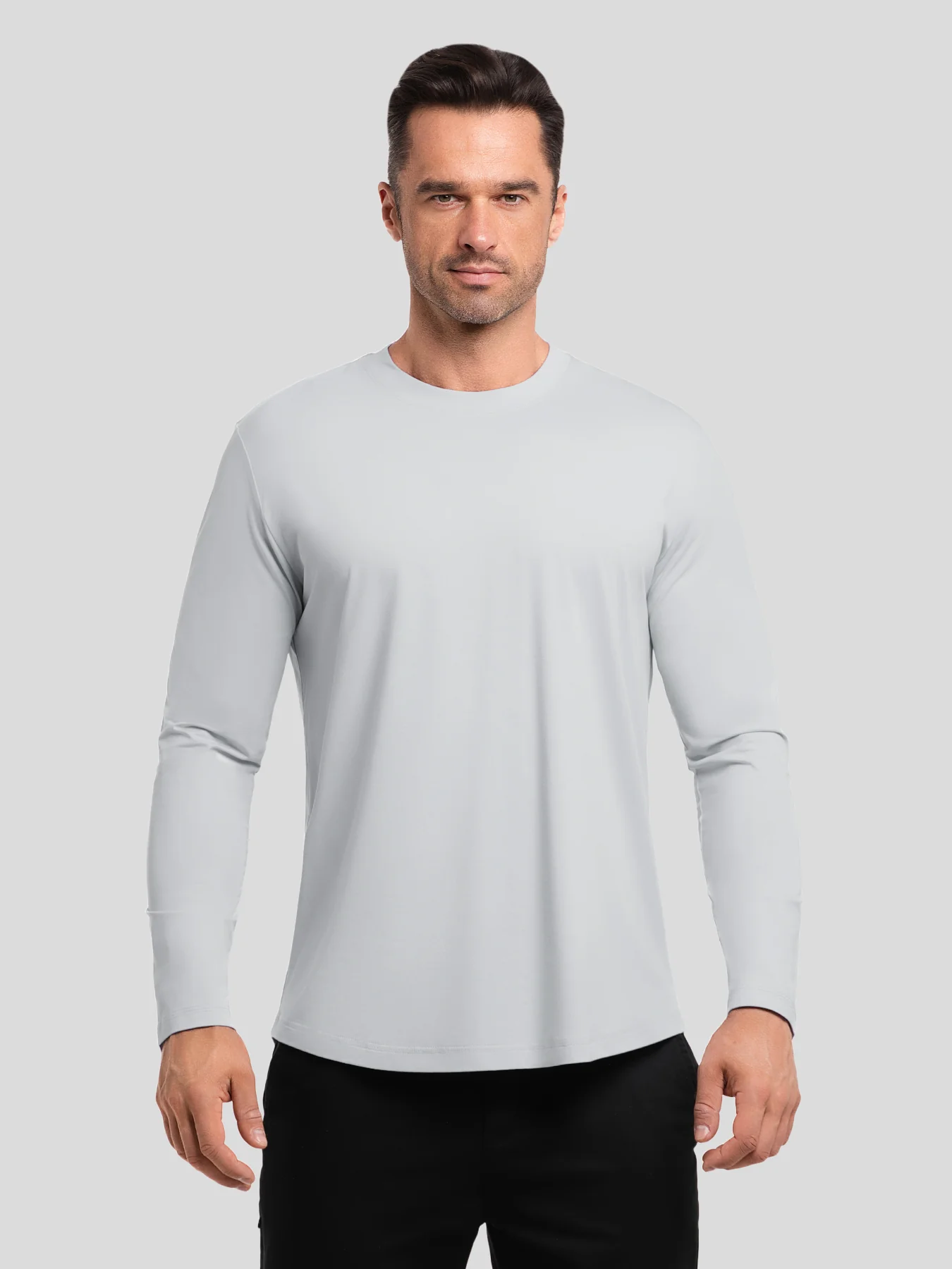 StaySmooth Long Sleeve Curve Hem Tee: Slim Fit - Image 122