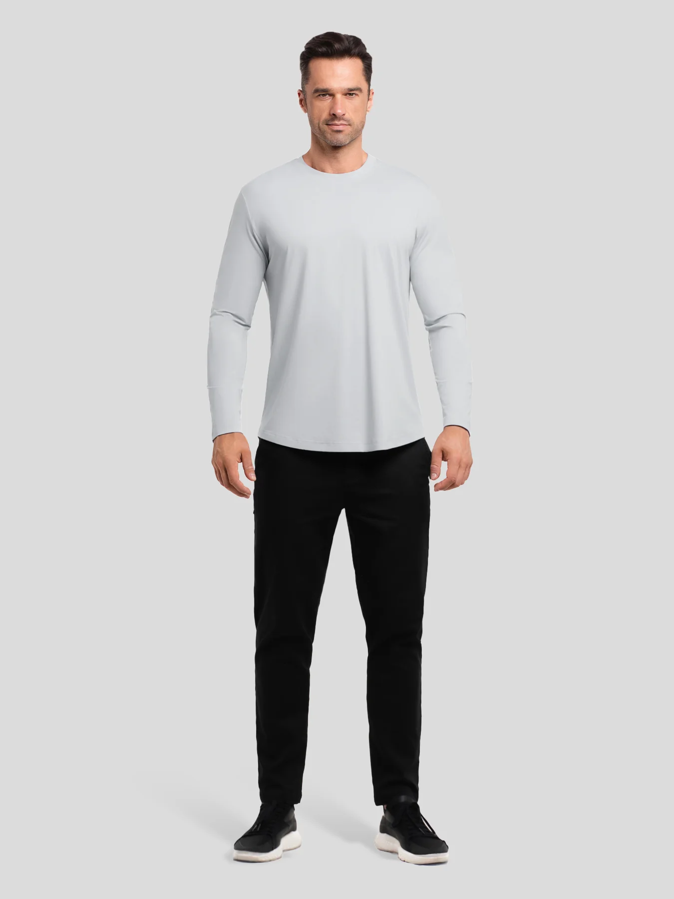 StaySmooth Long Sleeve Curve Hem Tee: Slim Fit - Image 124