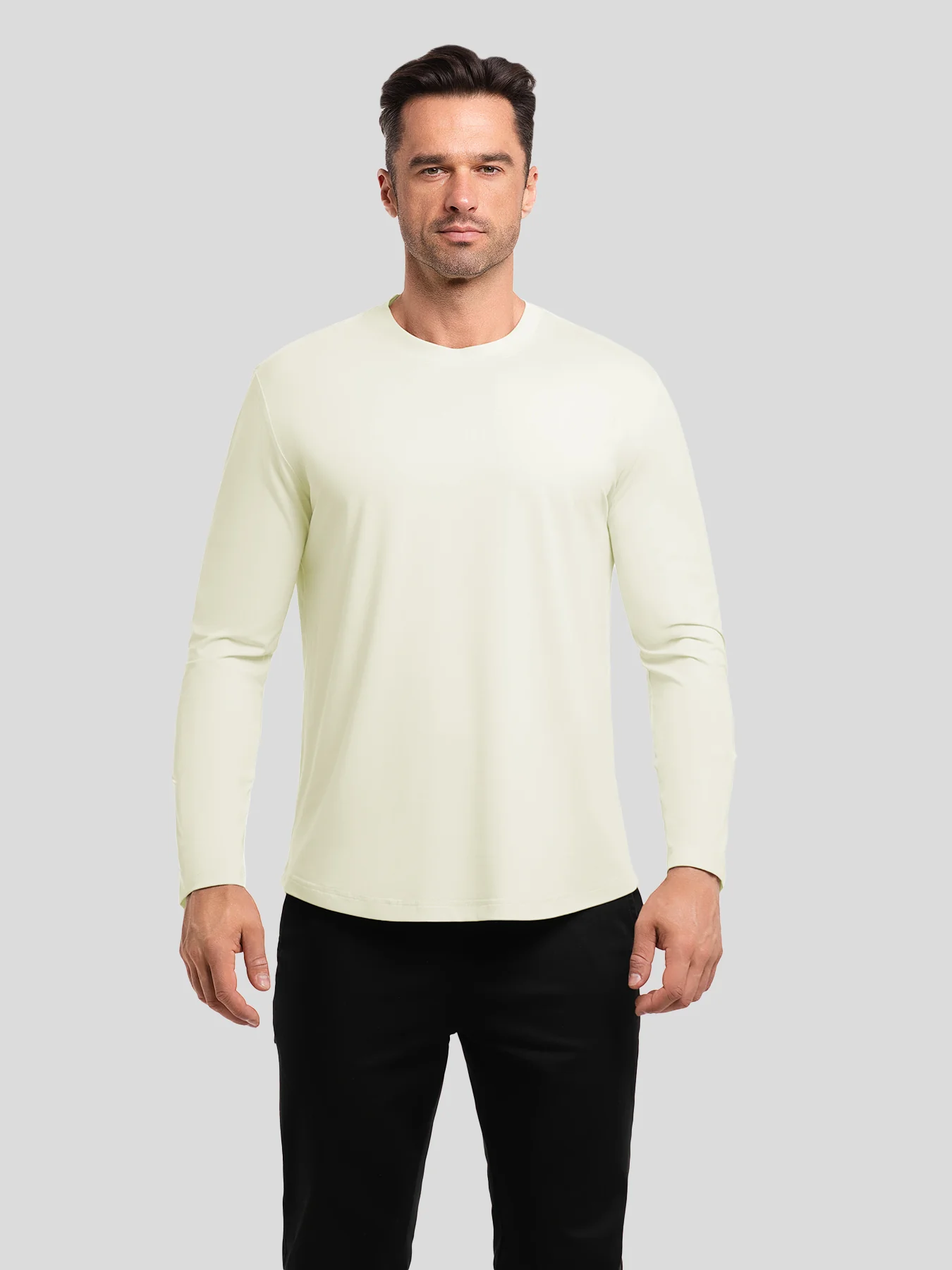 StaySmooth Long Sleeve Curve Hem Tee: Slim Fit - Image 97