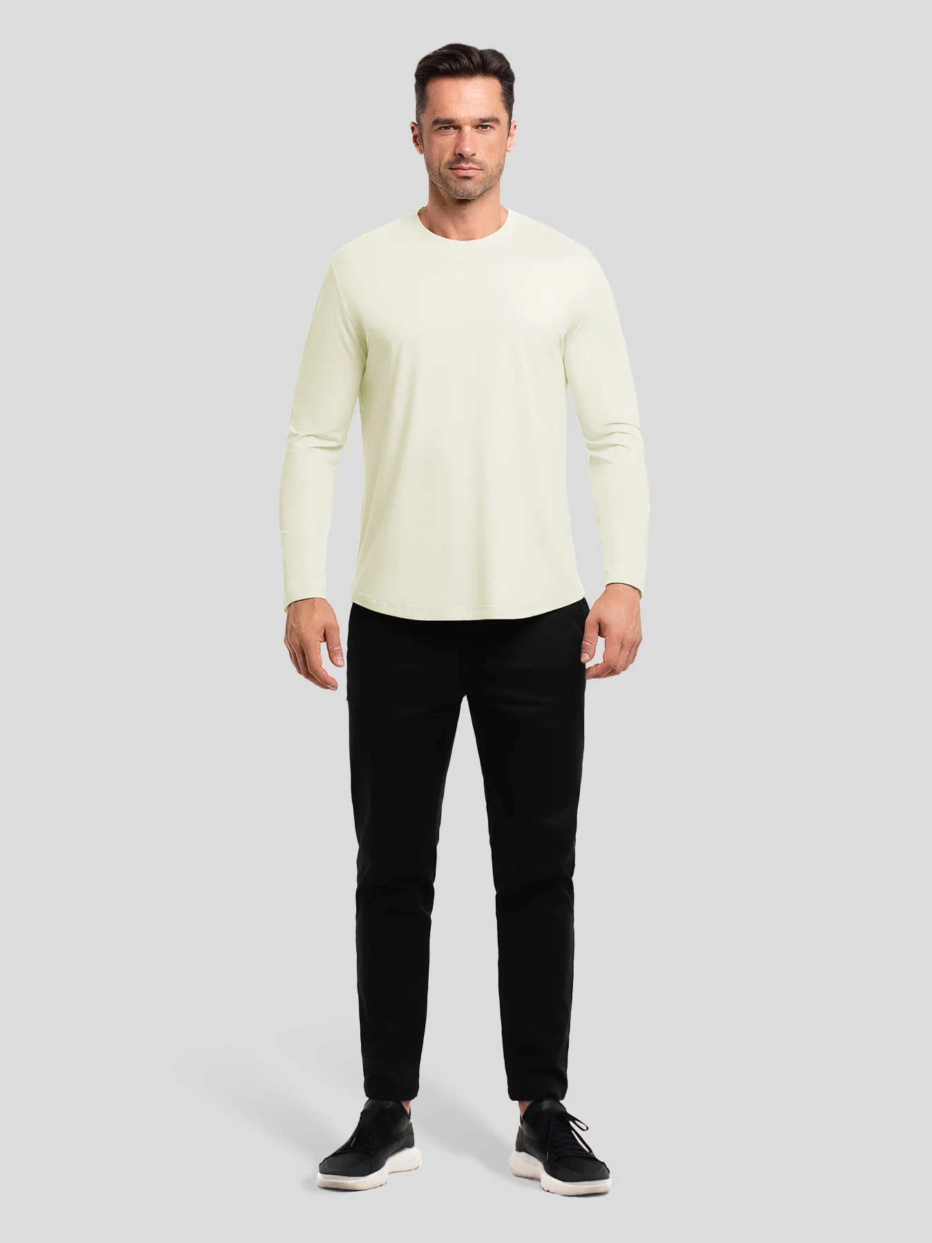 StaySmooth Long Sleeve Curve Hem Tee: Slim Fit - Image 99