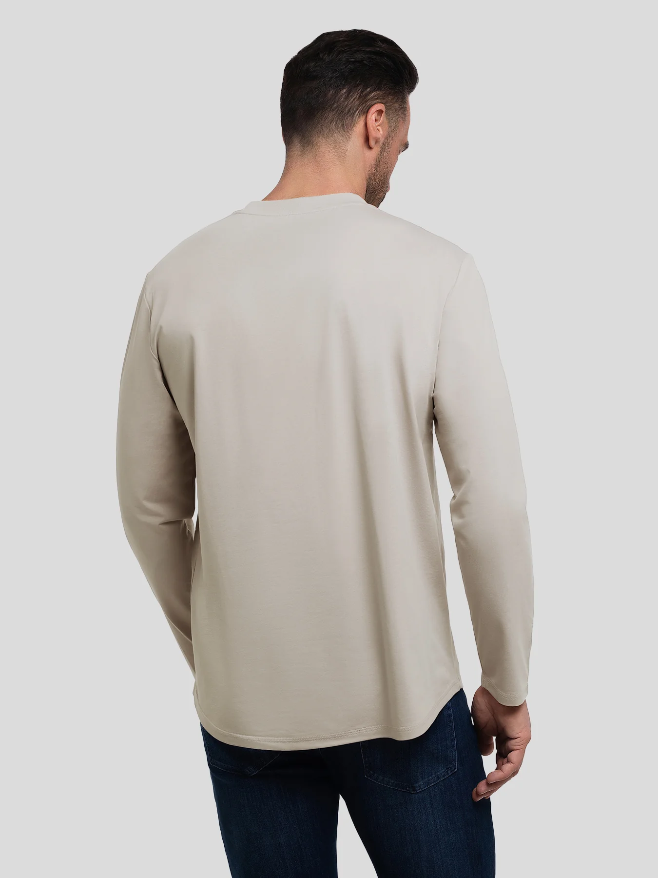 StaySmooth Long Sleeve Curve Hem Tee: Slim Fit - Image 83