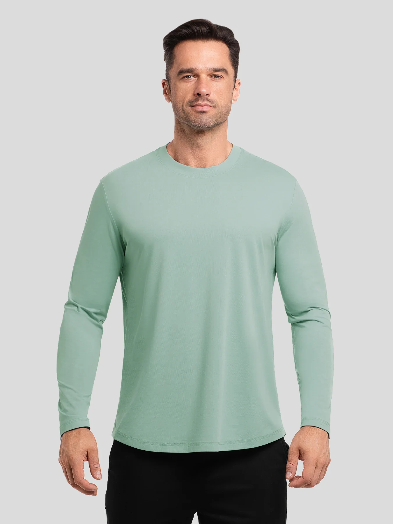 StaySmooth Long Sleeve Curve Hem Tee: Slim Fit - Image 106