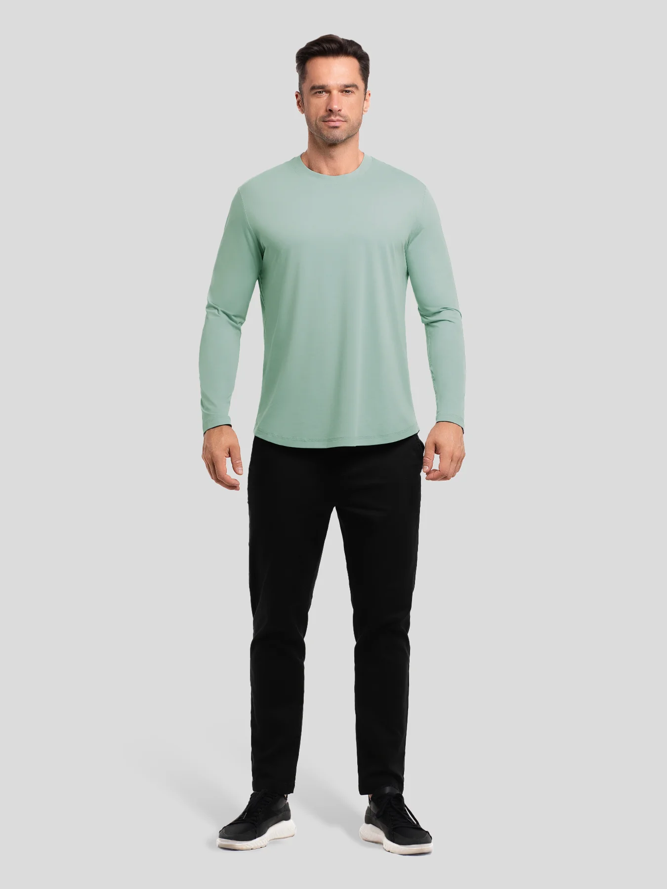 StaySmooth Long Sleeve Curve Hem Tee: Slim Fit - Image 108