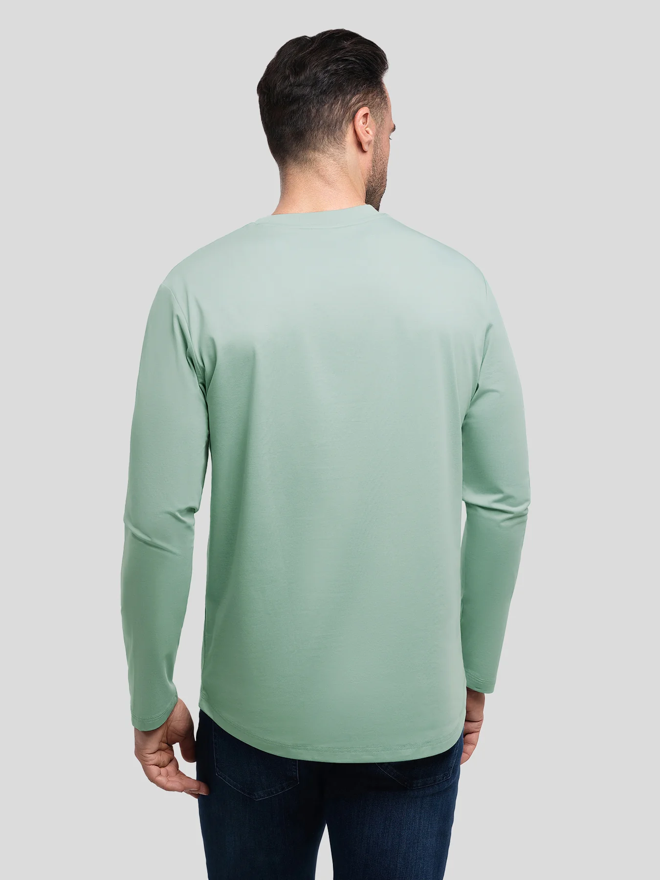 StaySmooth Long Sleeve Curve Hem Tee: Slim Fit - Image 109