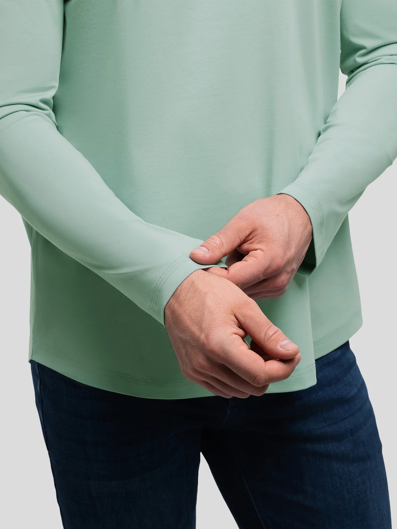 StaySmooth Long Sleeve Curve Hem Tee: Slim Fit - Image 110