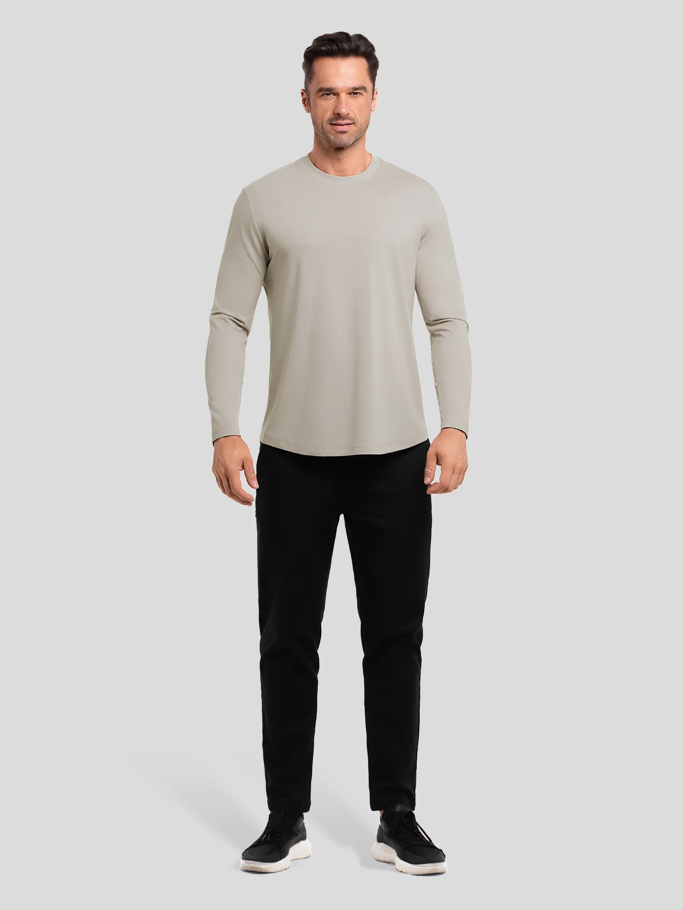 StaySmooth Long Sleeve Curve Hem Tee: Slim Fit - Image 82