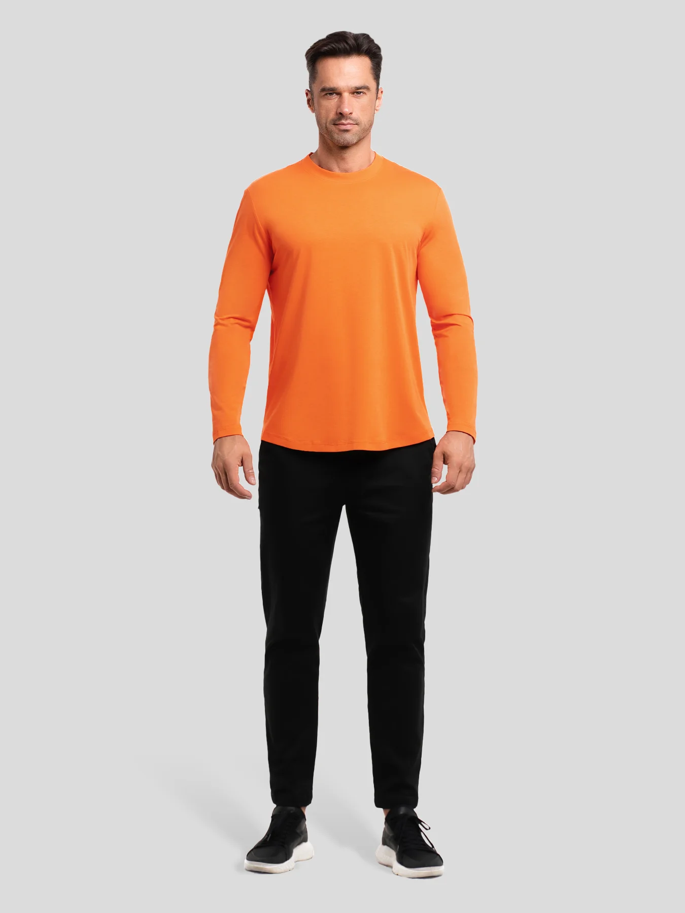 StaySmooth Long Sleeve Curve Hem Tee: Slim Fit - Image 154