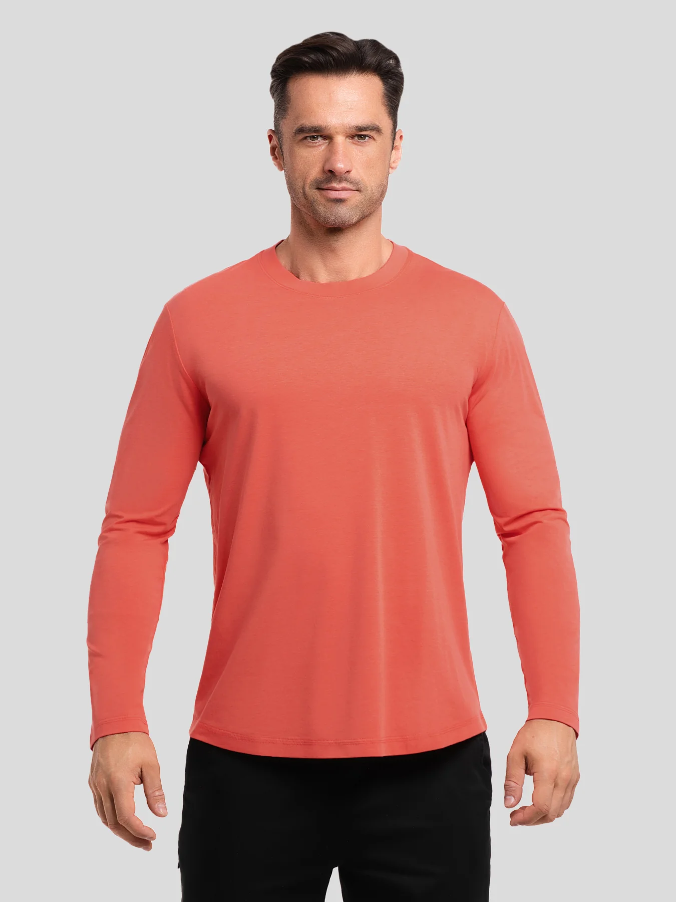 StaySmooth Long Sleeve Curve Hem Tee: Slim Fit - Image 89