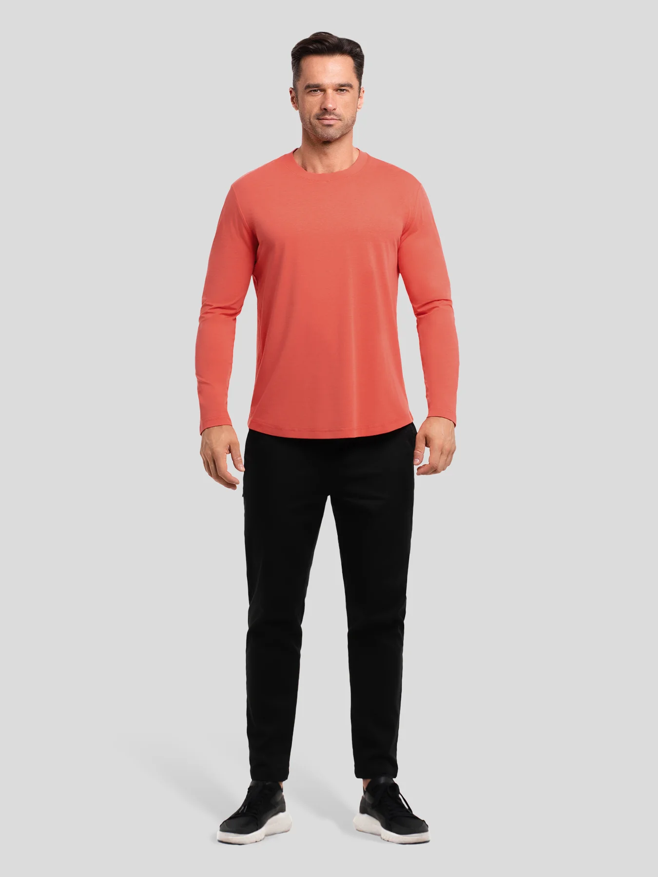 StaySmooth Long Sleeve Curve Hem Tee: Slim Fit - Image 91