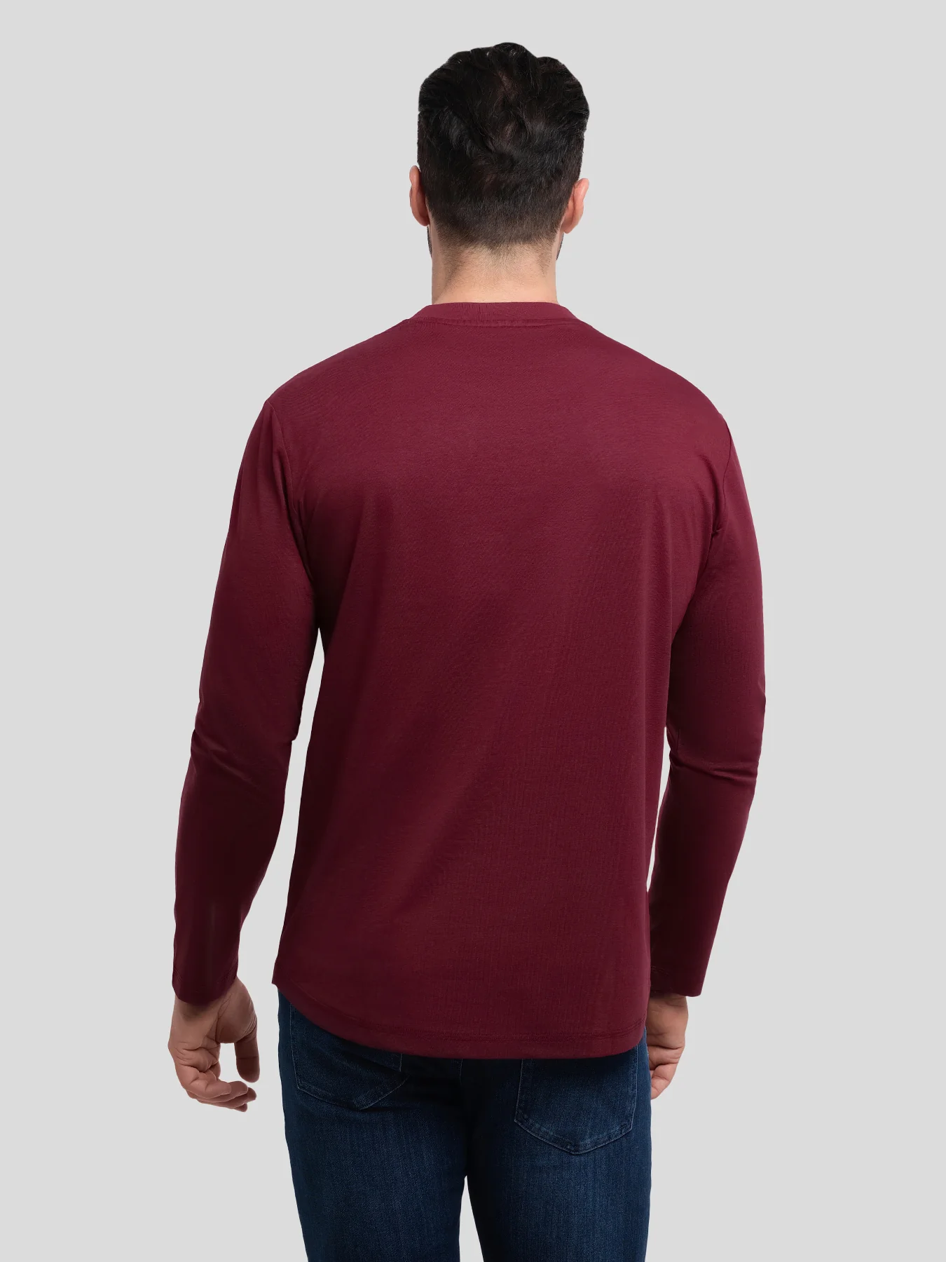 StaySmooth Long Sleeve Curve Hem Tee: Slim Fit - Image 134