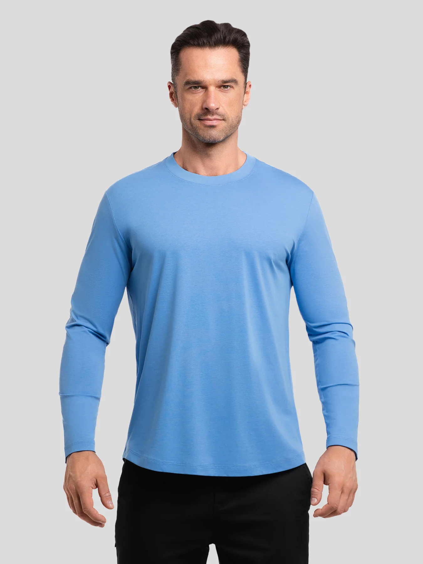 StaySmooth Long Sleeve Curve Hem Tee: Slim Fit - Image 139