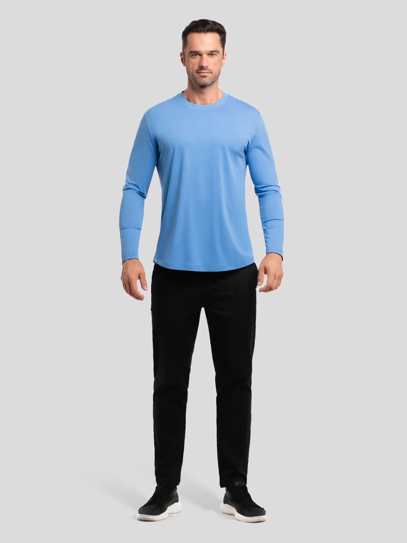 StaySmooth Long Sleeve Curve Hem Tee: Slim Fit - Image 141