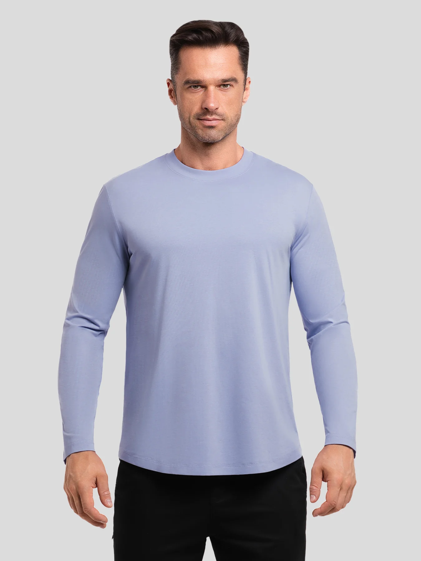 StaySmooth Long Sleeve Curve Hem Tee: Slim Fit - Image 146